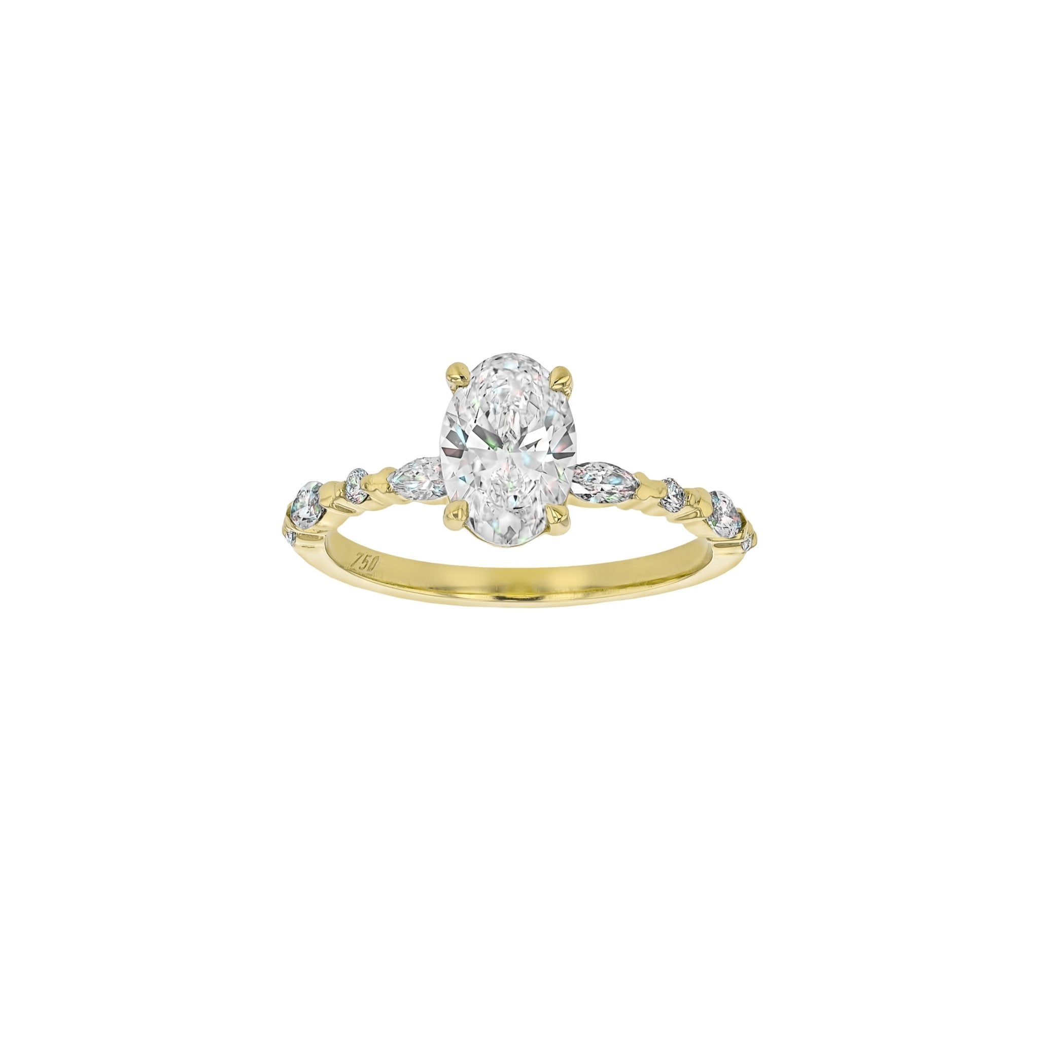 1.20ct Lab-Grown Kelly - Size 17.25mm - 18K Yellow Gold - In Stock - Eliise Maar Jewellery