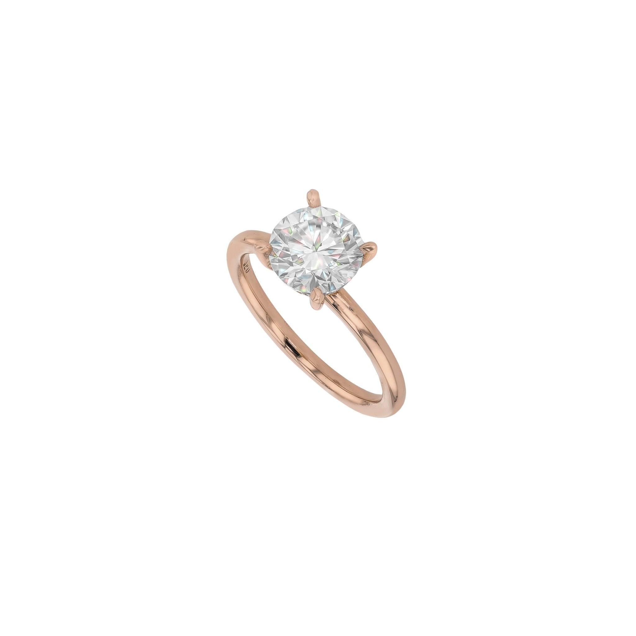 7mm Round Harper Moissanite - 18K Rose Gold - Eliise Maar Jewellery