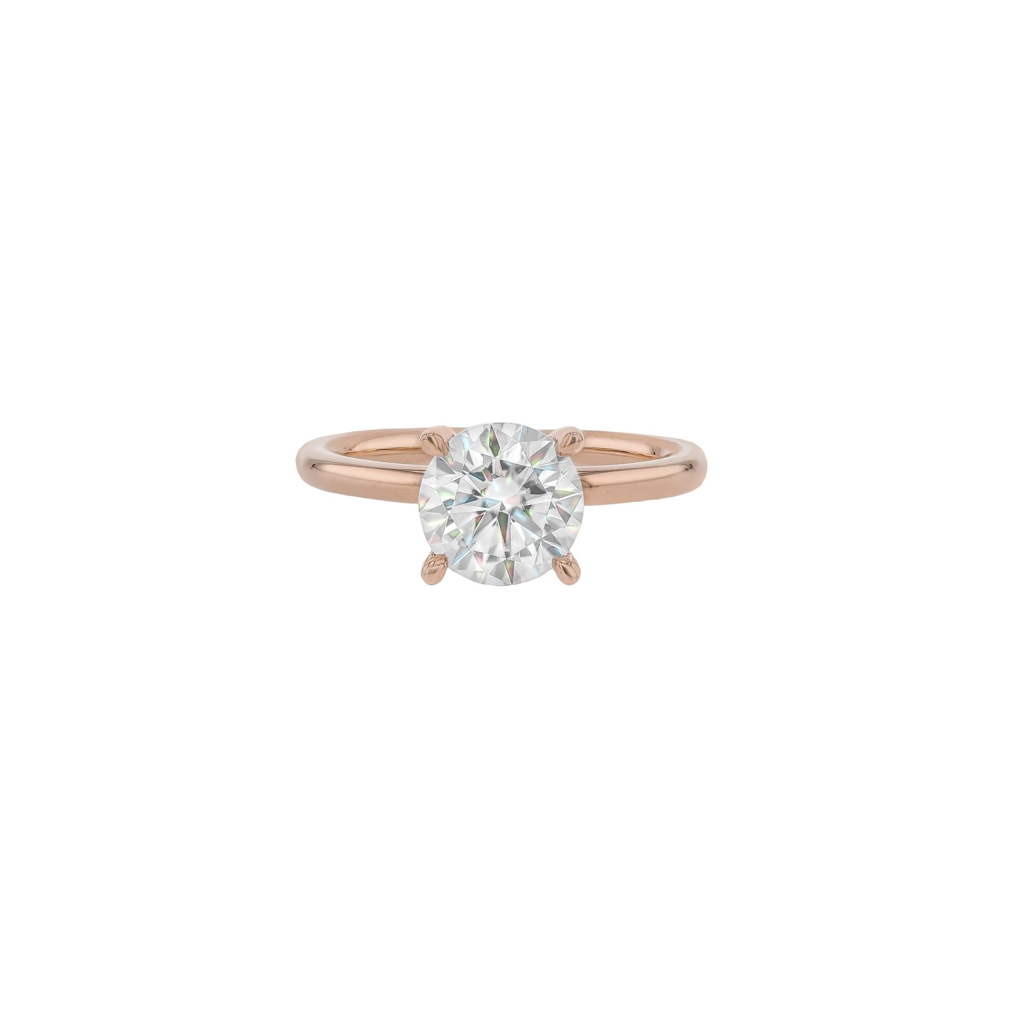 7mm Round Harper Moissanite - 18K Rose Gold - Eliise Maar Jewellery