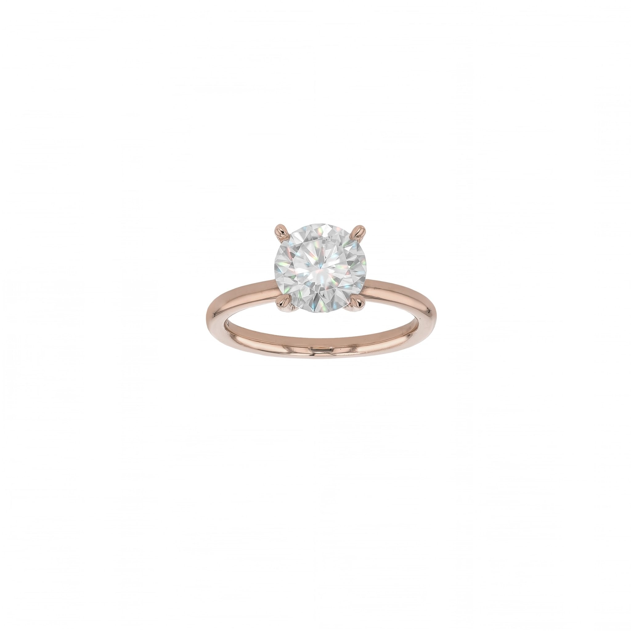 7mm Round Harper Moissanite - 18K Rose Gold - Eliise Maar Jewellery