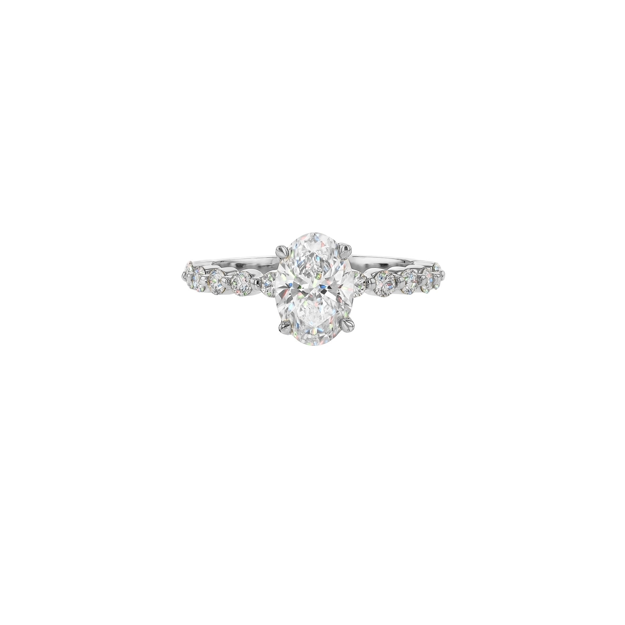 8x6mm Harlow Moissanite Ring - 18K White Gold - Size 15.75mm (J/12) - Eliise Maar Jewellery