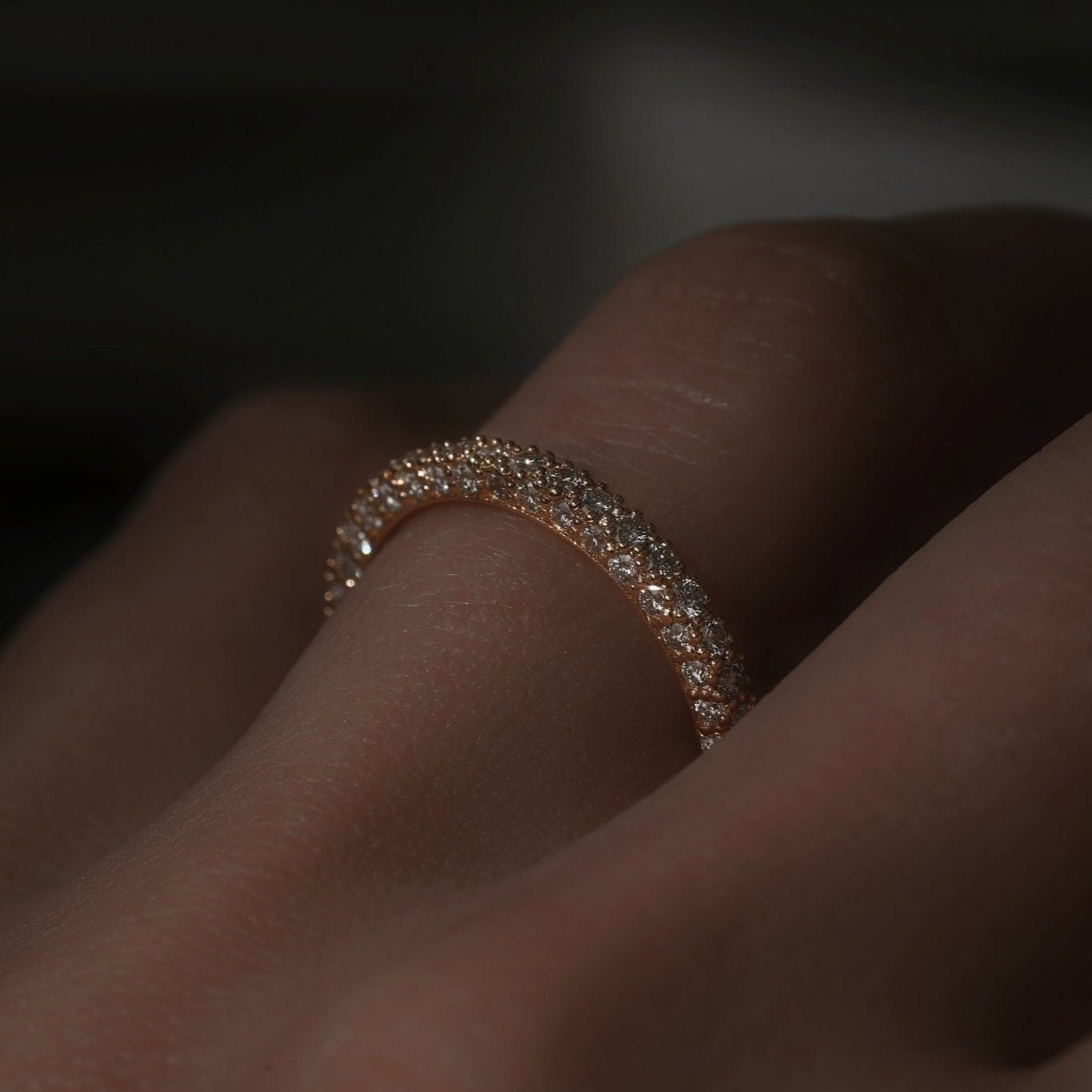 Amy Diamond Band - 18K Yellow Gold - L 1/2 - Natural Diamonds - Eliise Maar Jewellery