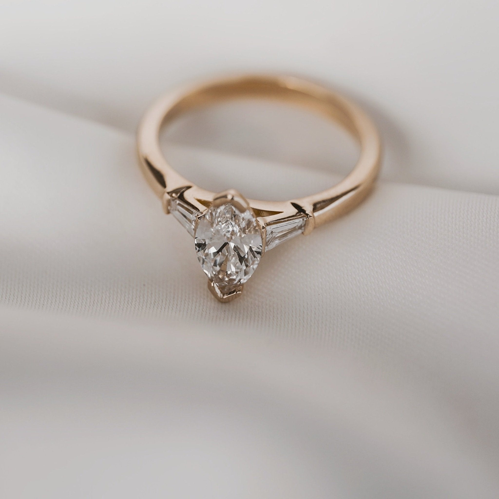 Audrey Diamond Ring- Size 16.75mm - 18K Rose Gold - In Stock - 1.01ct Lab-Grown Diamond - Eliise Maar Jewellery