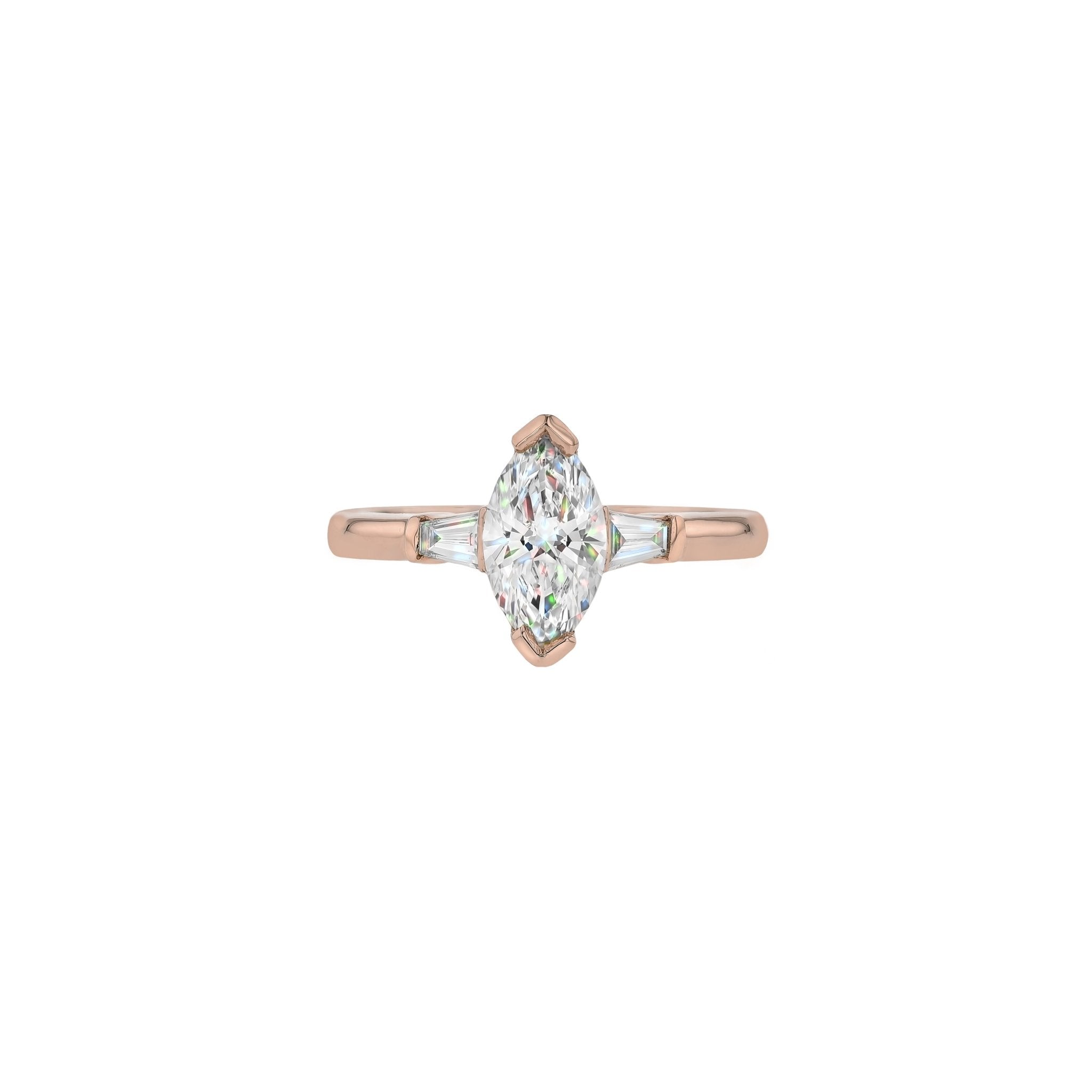 Audrey Diamond Ring- Size 16.75mm - 18K Rose Gold - In Stock - 1.01ct Lab-Grown Diamond - Eliise Maar Jewellery