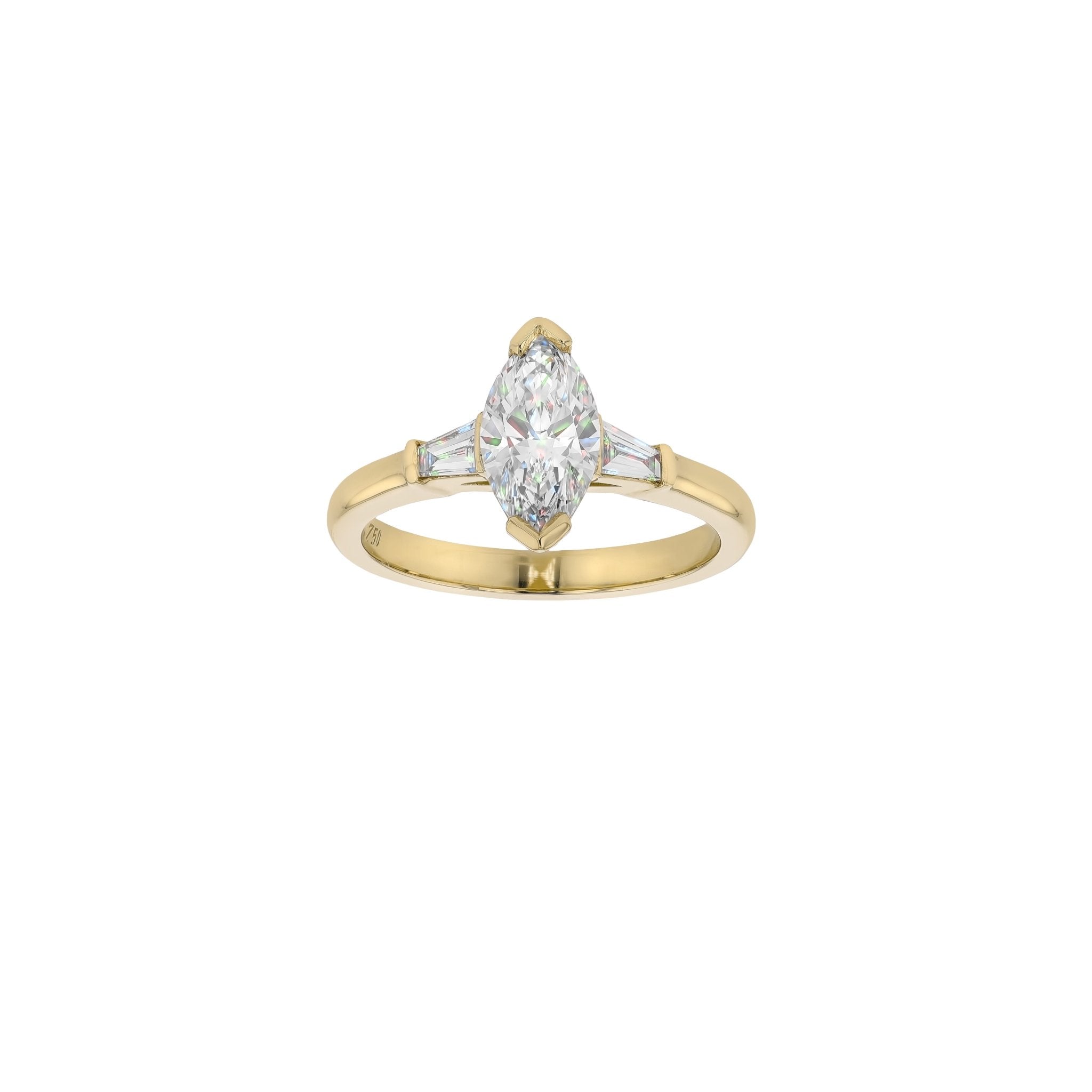 Audrey Diamond Ring- Size 17.00mm - 18K Yellow Gold - In Stock - 1.02ct Lab-Grown Diamond - Eliise Maar Jewellery