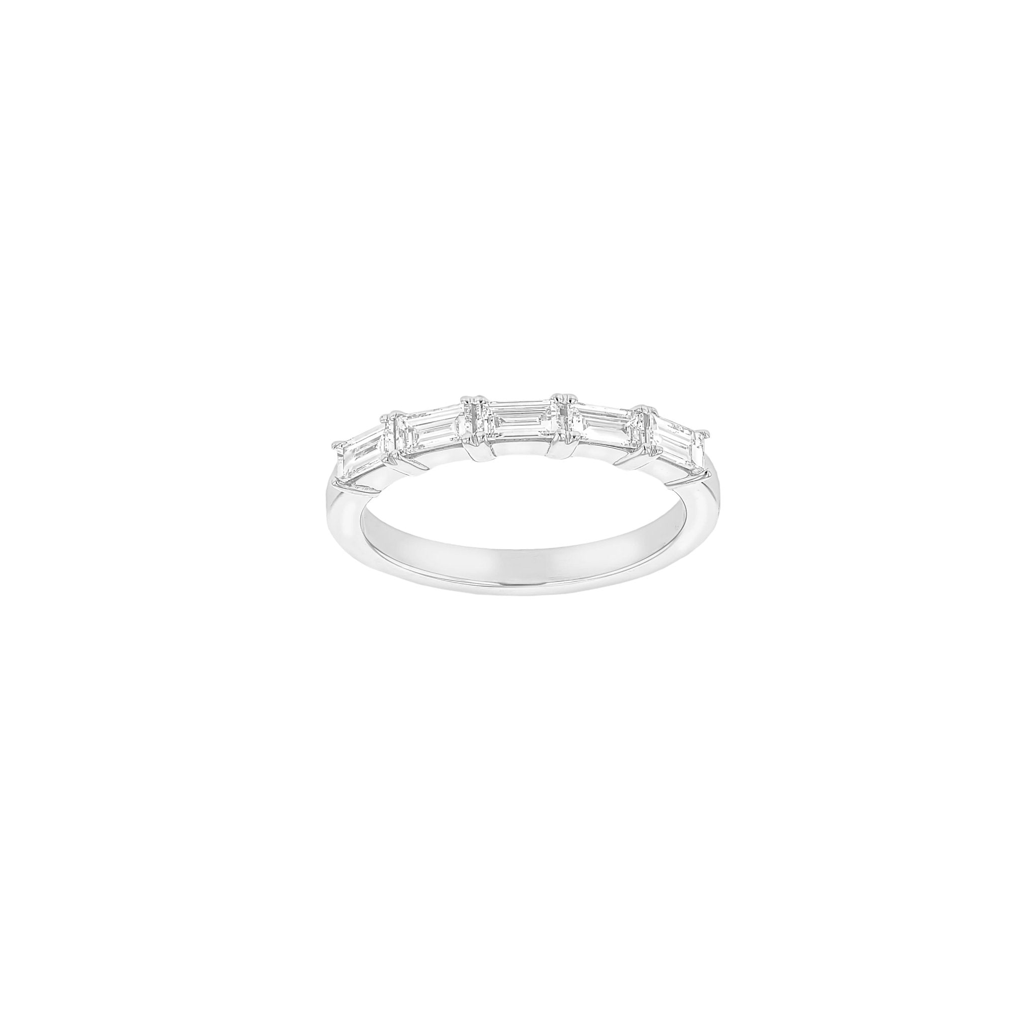 Bamboo Diamond Band - Size 17 - 18K White Gold - In Stock - Eliise Maar Jewellery