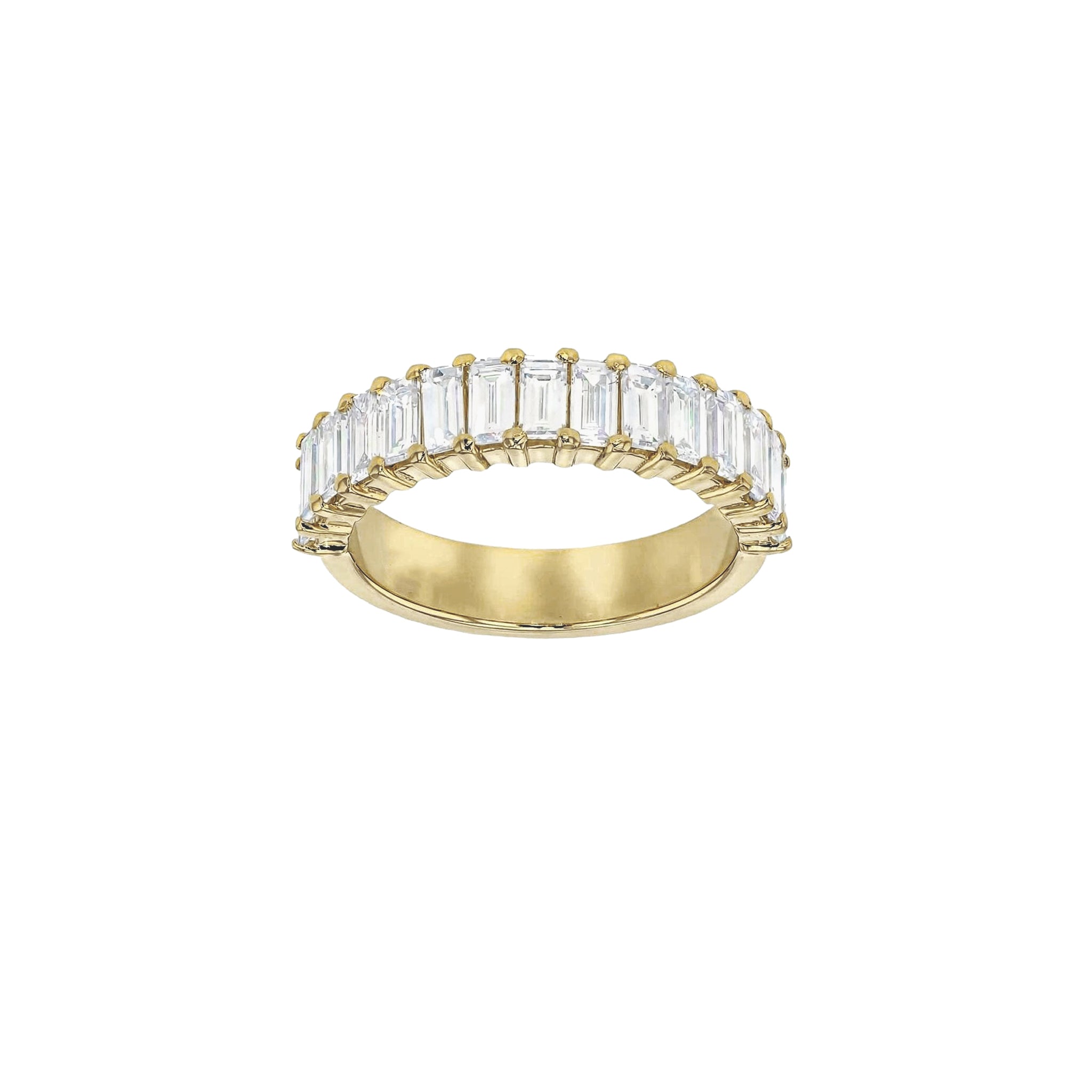 Bamboo Luxe Baguette Diamond Band - Eliise Maar Jewellery