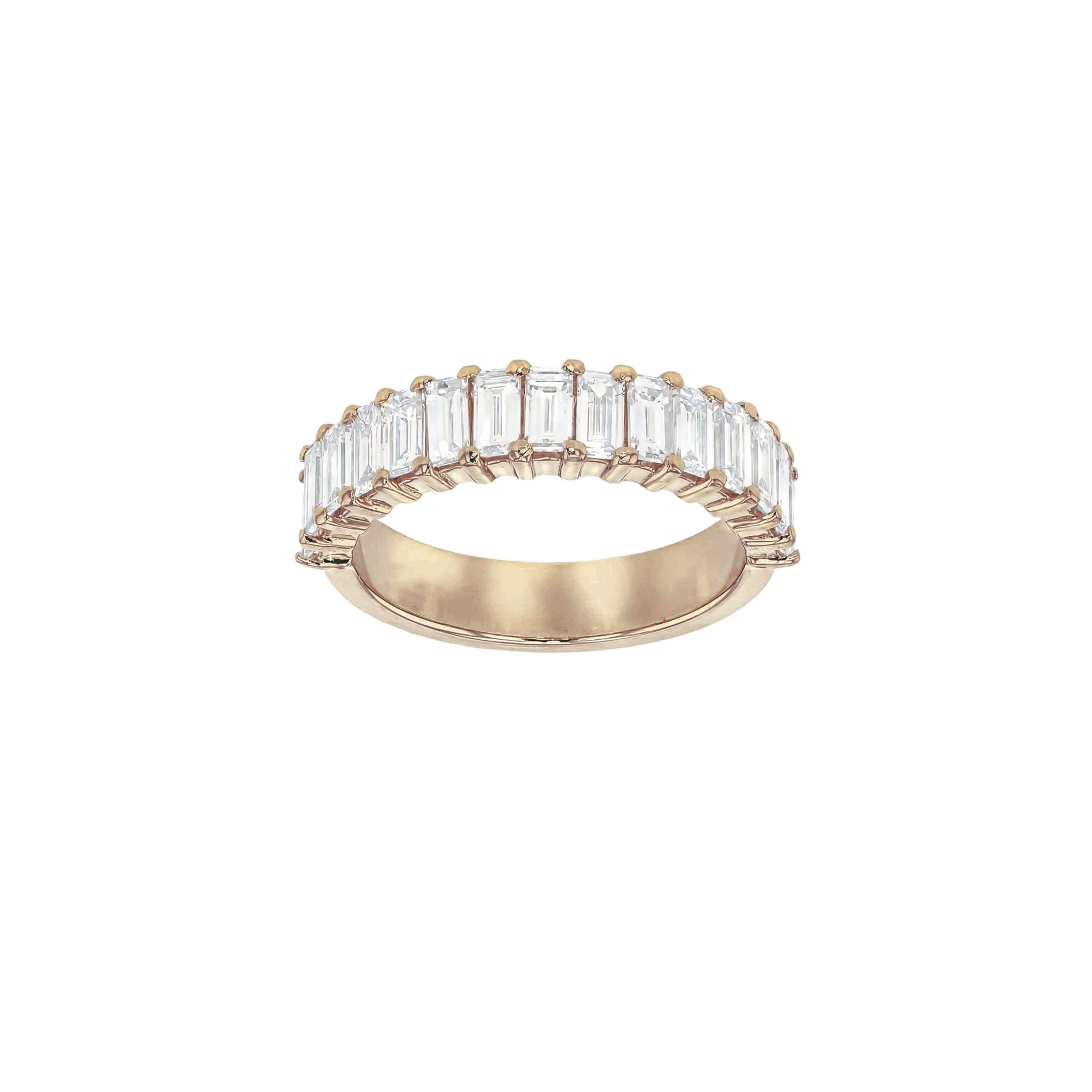 Bamboo Luxe Baguette Diamond Band - Eliise Maar Jewellery