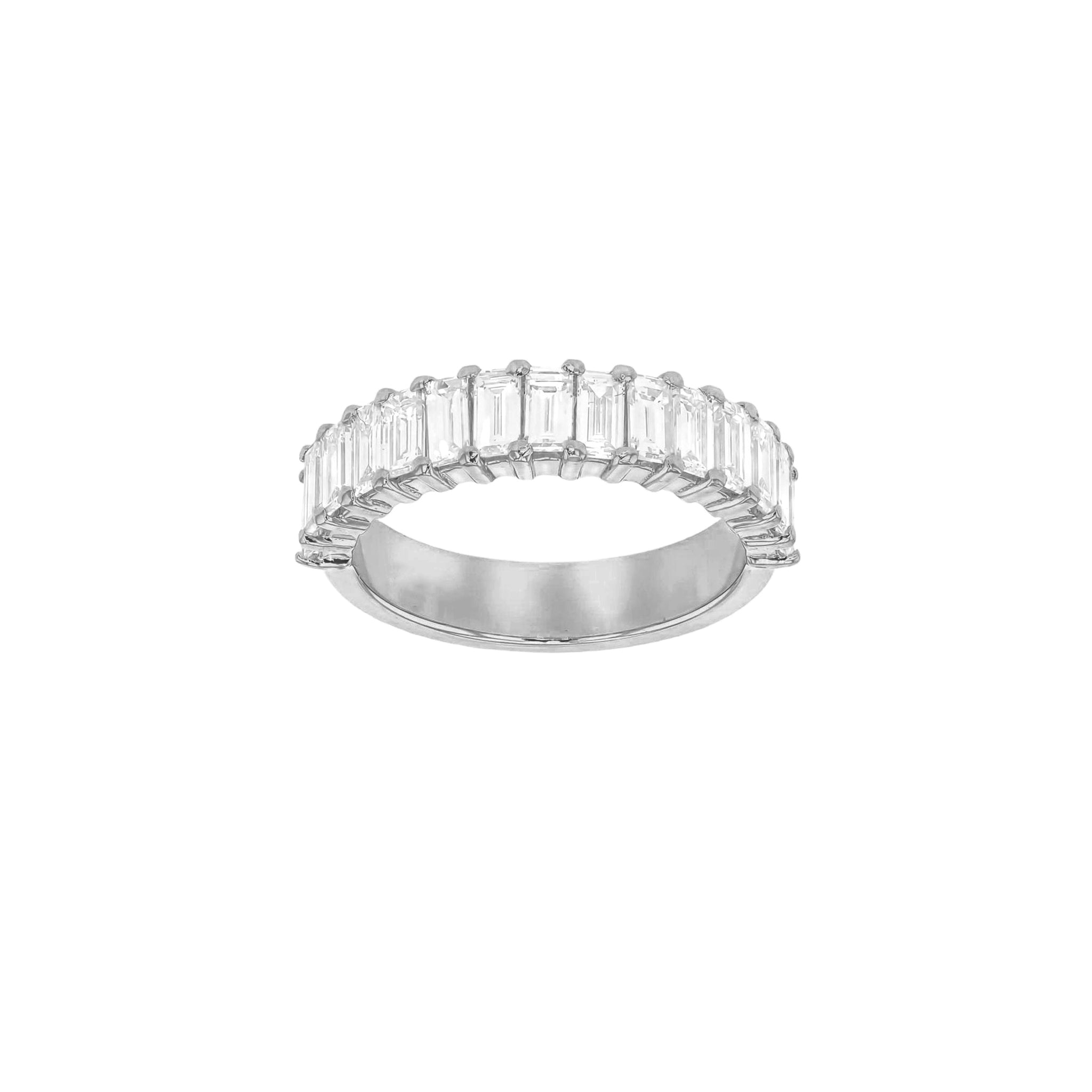 Bamboo Luxe Baguette Diamond Band - Eliise Maar Jewellery