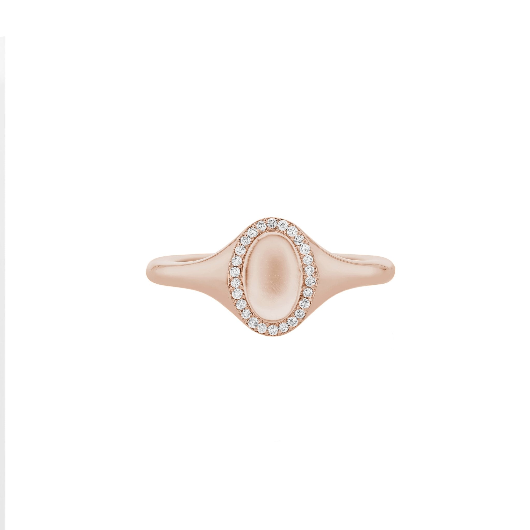 Diamond Halo Signet Ring - Eliise Maar Jewellery