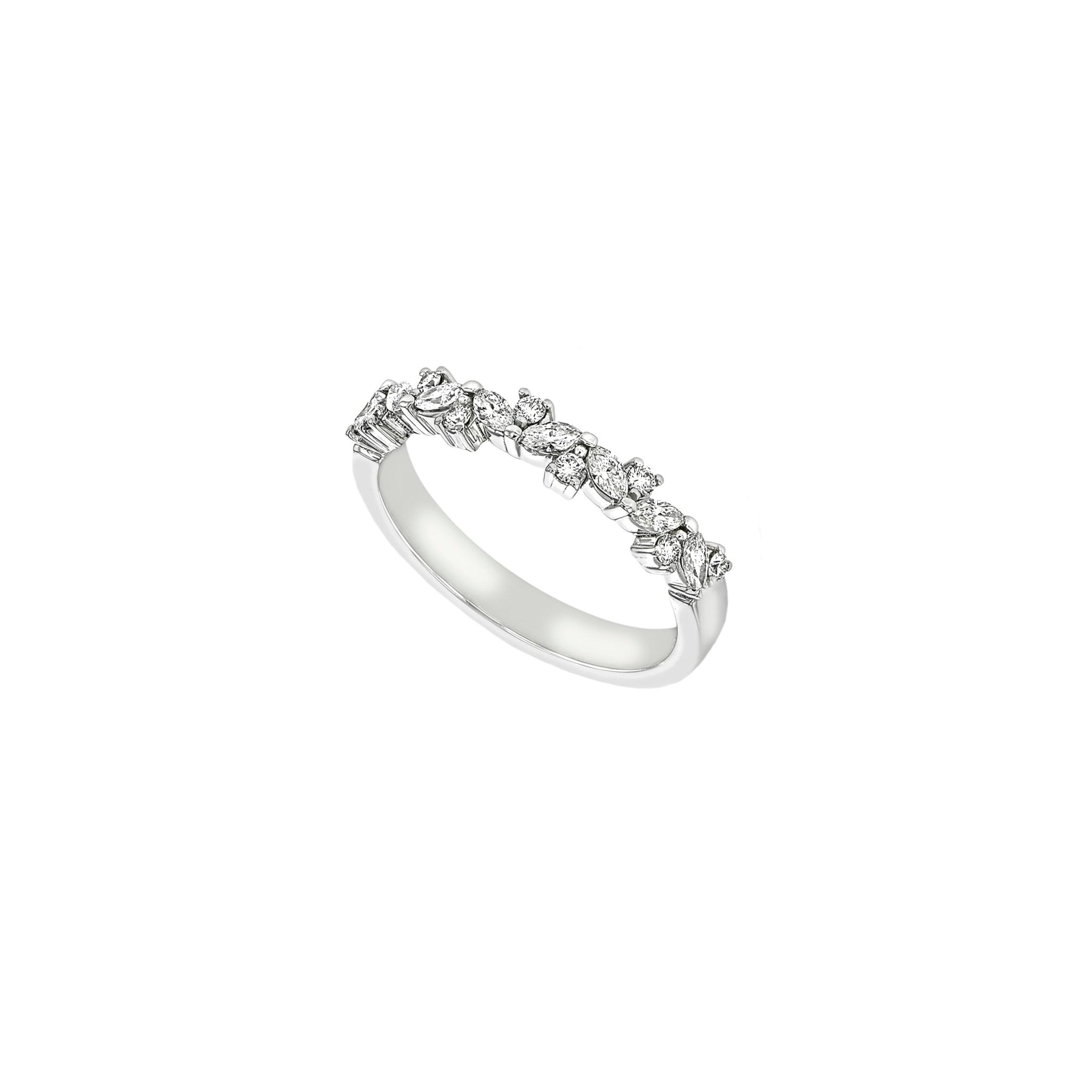 Eleni Luxe Diamond Band - 9K White Gold - Size L1/2 - Natural Diamonds - Eliise Maar Jewellery