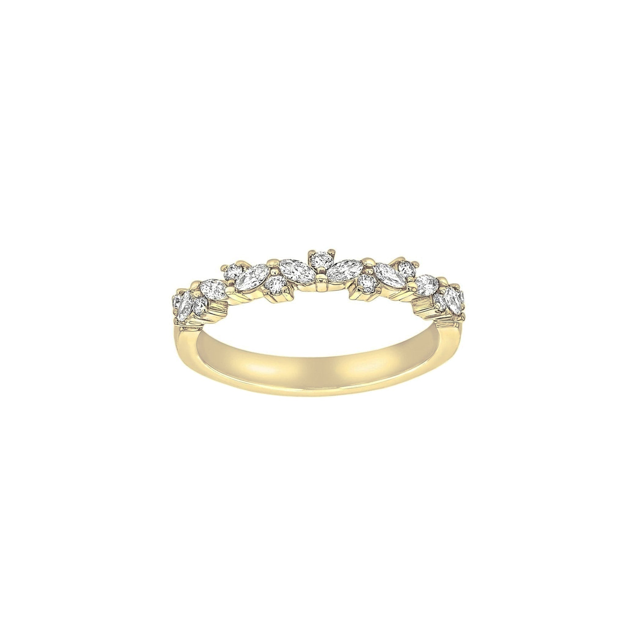 Eleni Luxe Diamond Band - Natural Diamonds - 9K Yellow Gold - Size K 1/2 - Eliise Maar Jewellery