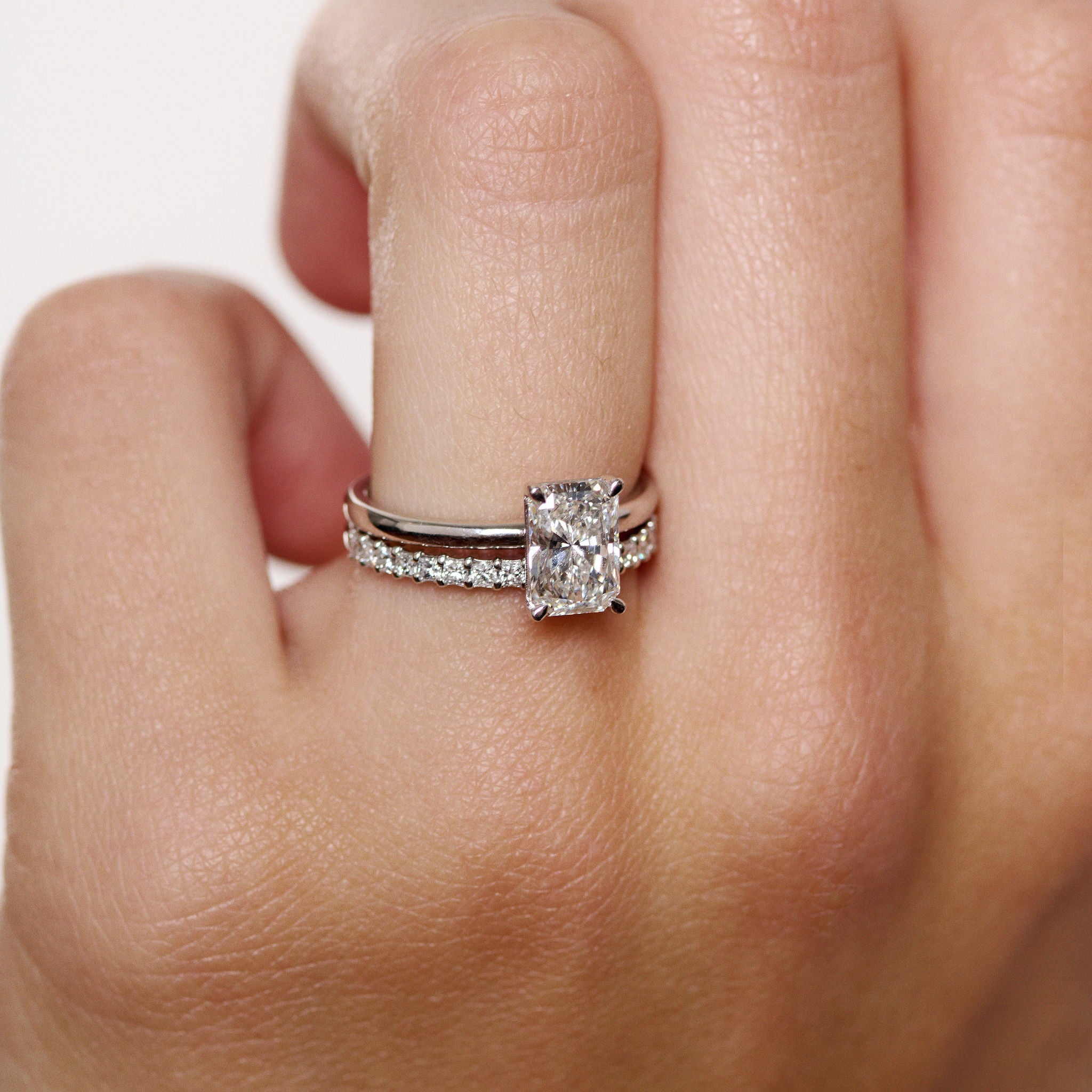 Elle Radiant Diamond Solitaire - Eliise Maar Jewellery