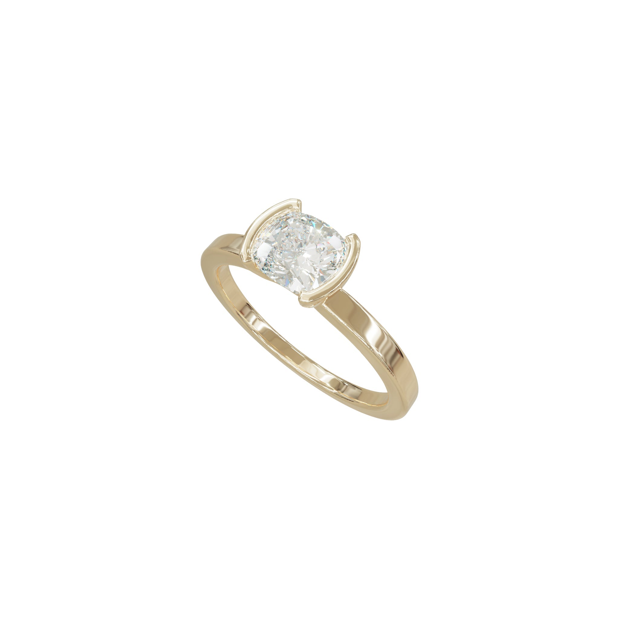 Isla Cushion Diamond Solitaire Ring - Eliise Maar Jewellery