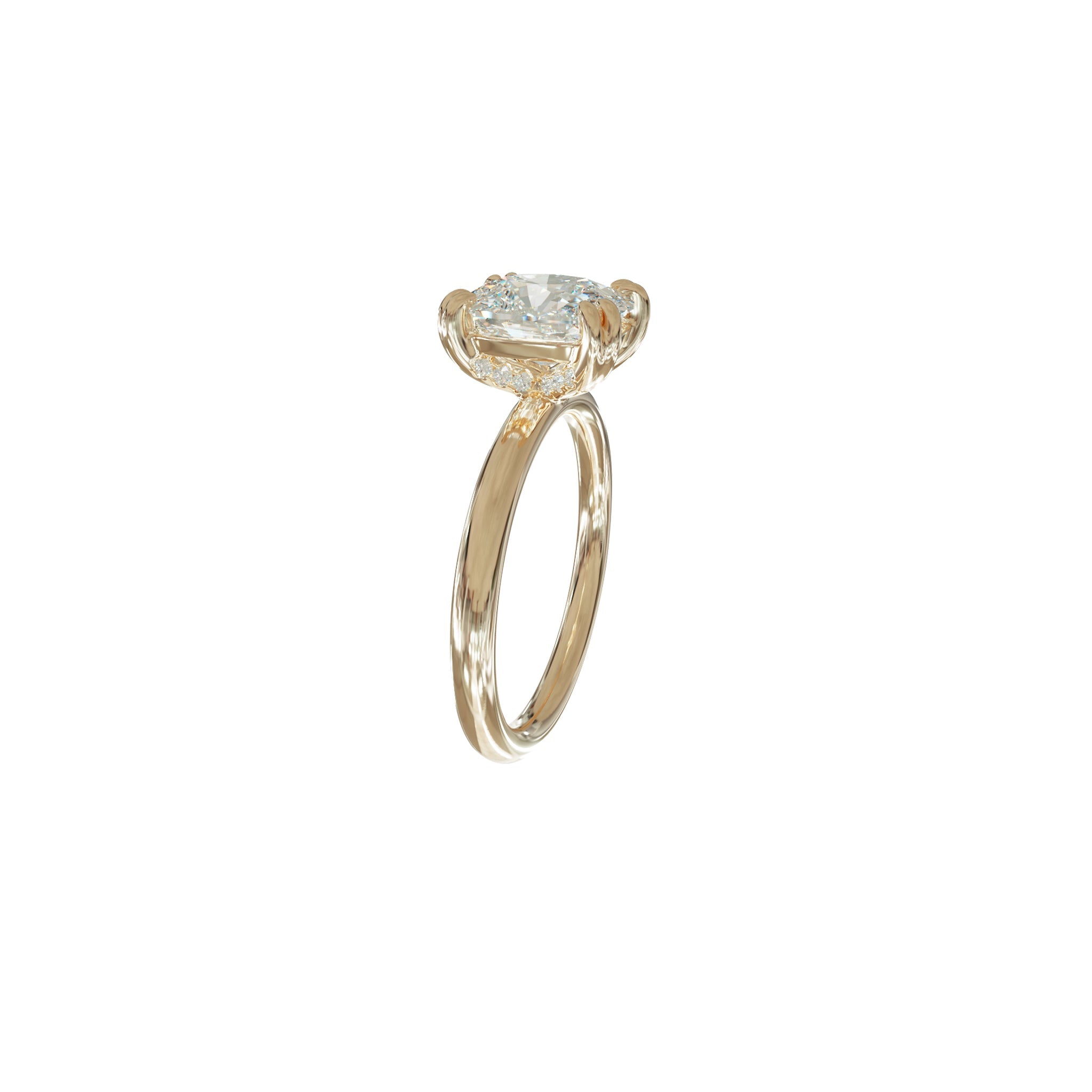 Jamie Double Claw Cushion Diamond Ring - Eliise Maar Jewellery