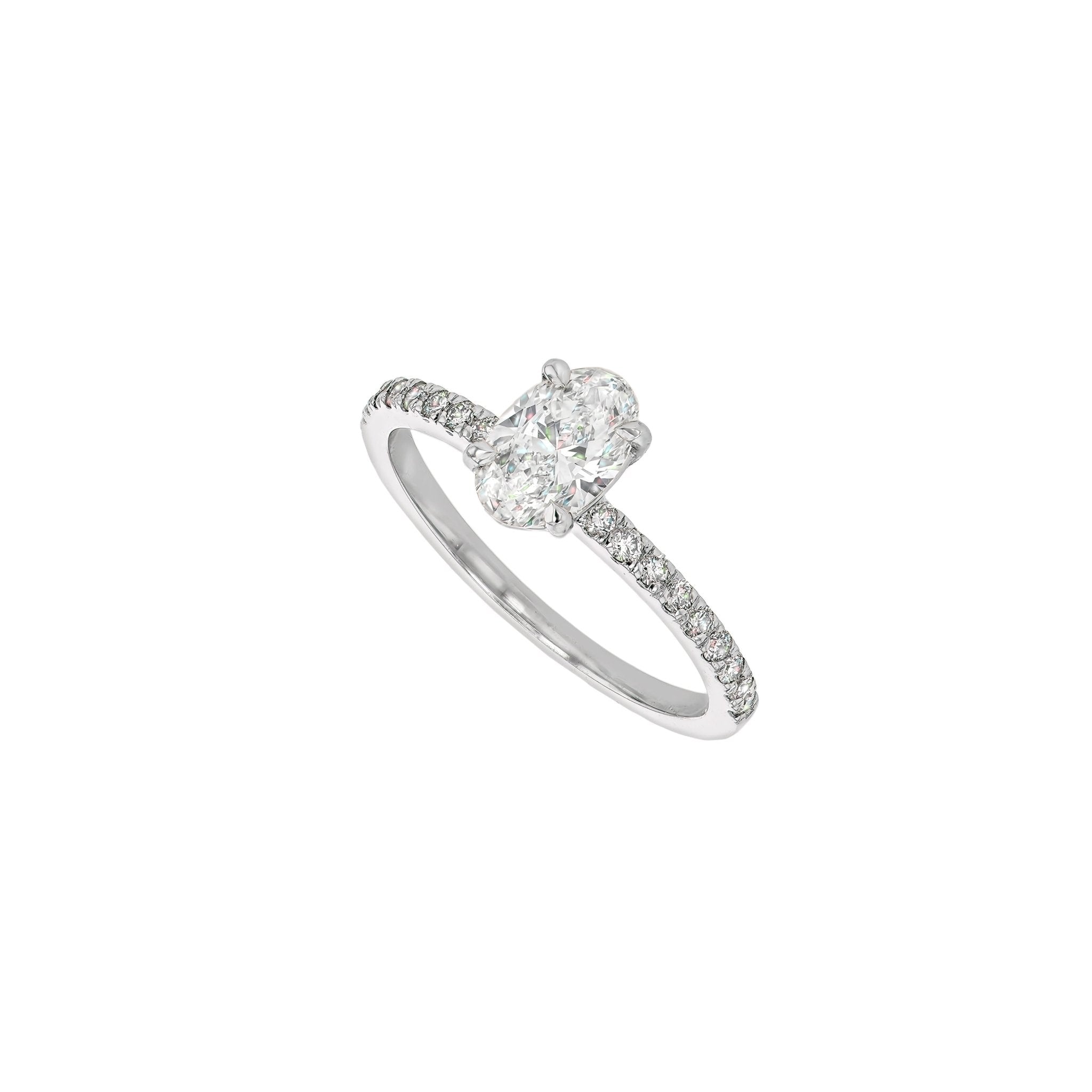 Lena Diamond Ring - 18K White Gold - Eliise Maar Jewellery