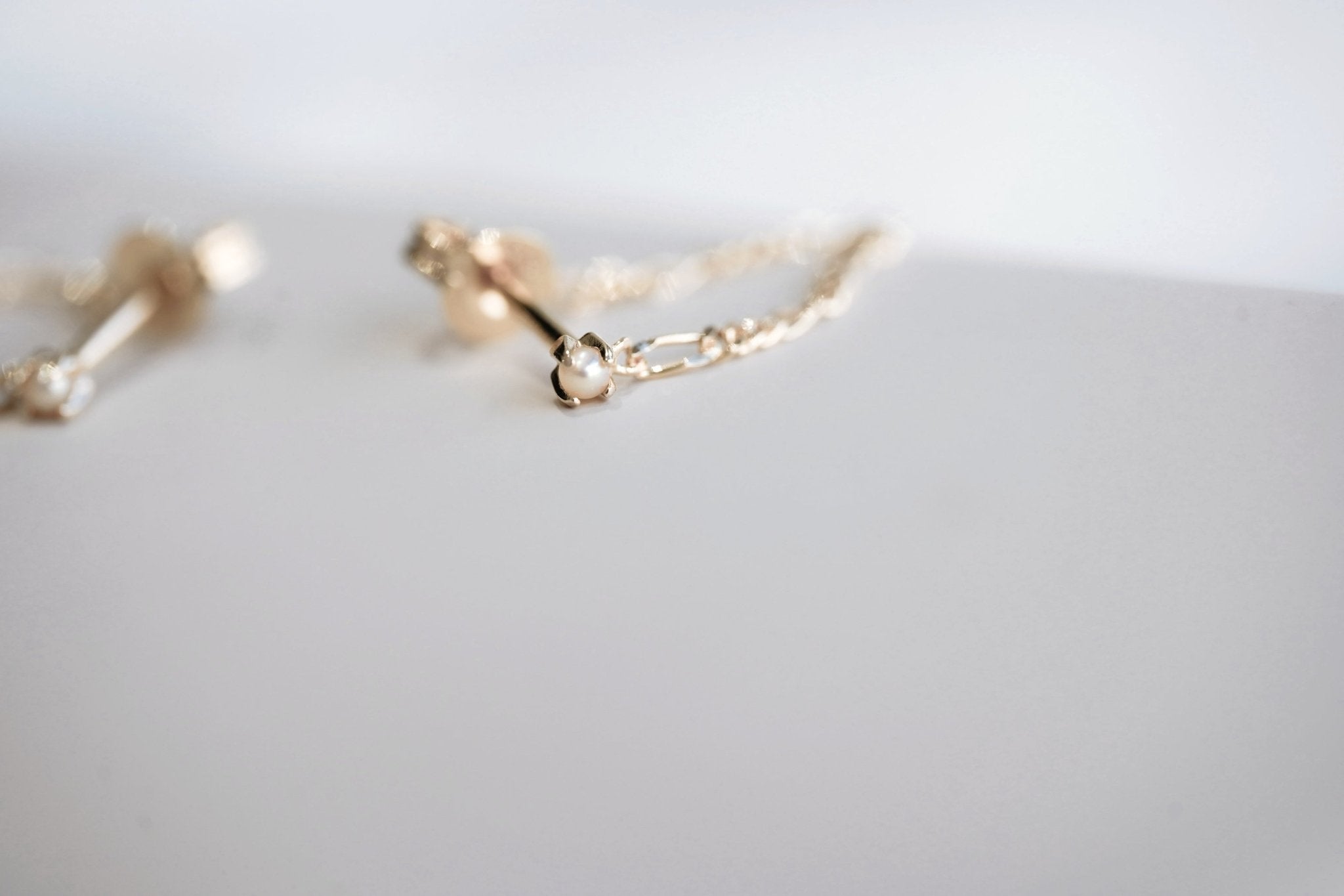 Pearl Julia Chain Earrings - Eliise Maar Jewellery