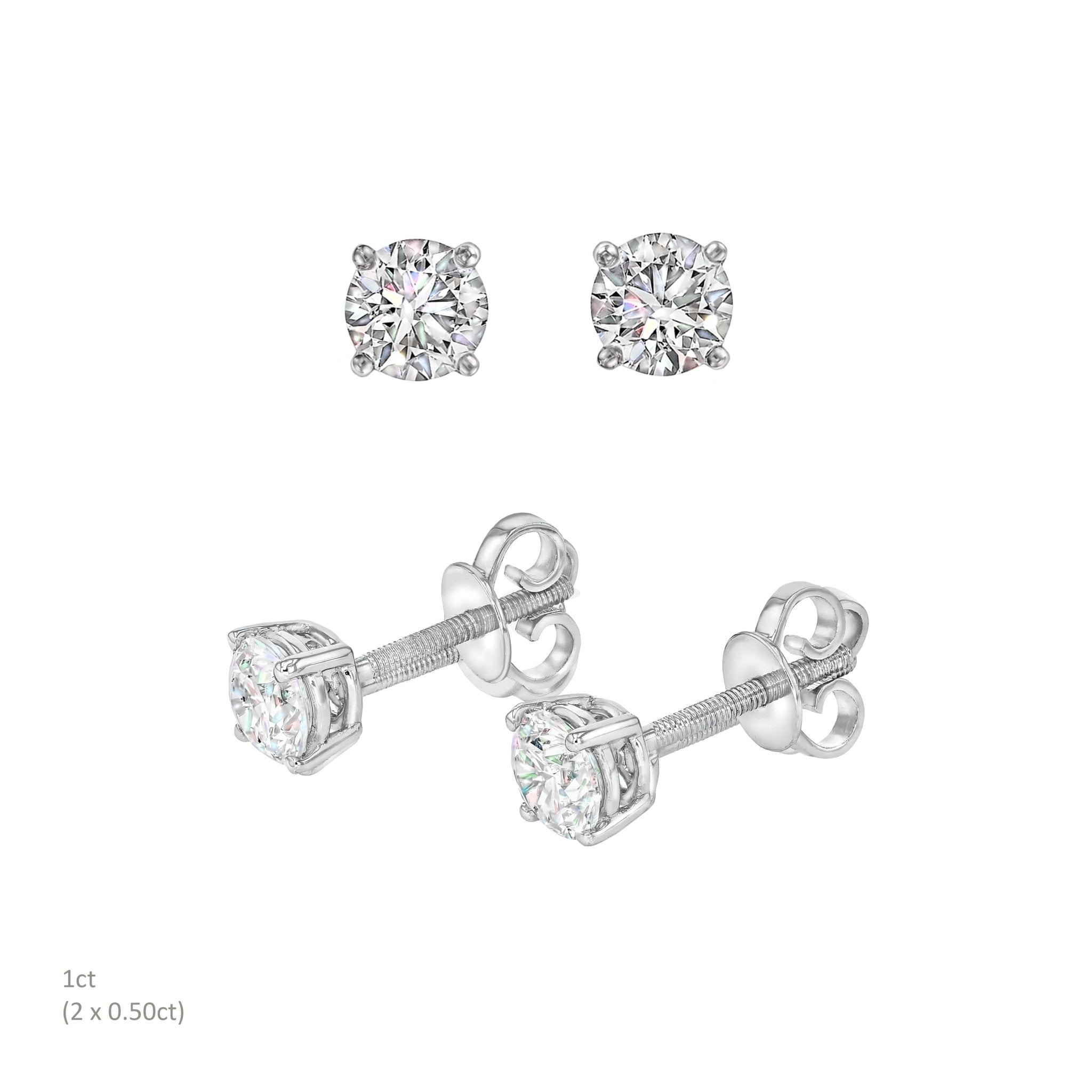 Solitaire Diamond Stud Earrings - Eliise Maar Jewellery