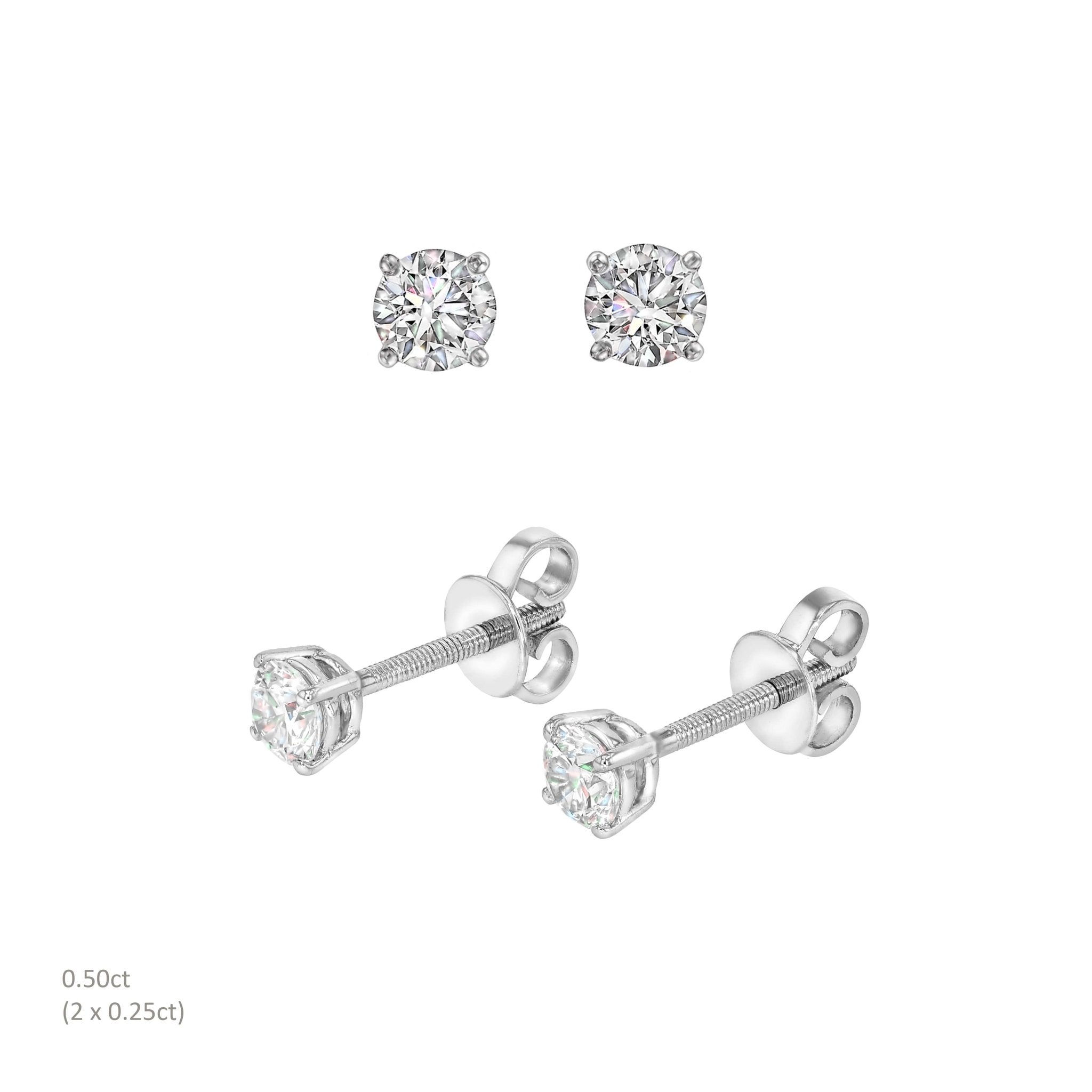 Solitaire Diamond Stud Earrings - Eliise Maar Jewellery