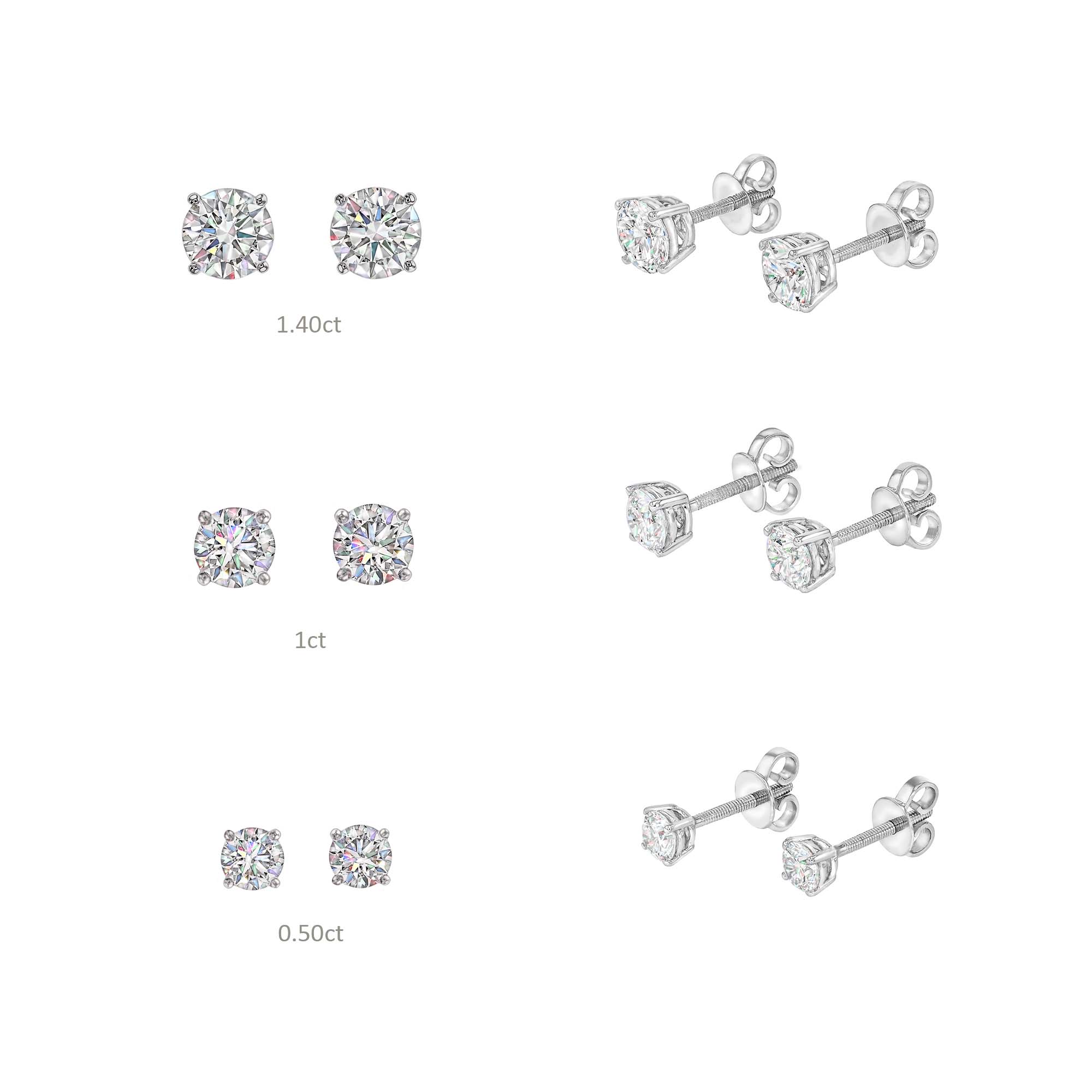 Solitaire Diamond Stud Earrings - Eliise Maar Jewellery