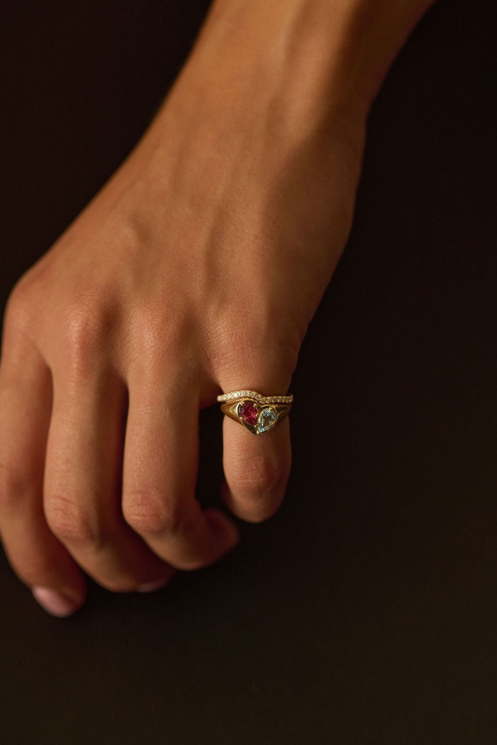 The Other Half Birthstone Signet Ring - Eliise Maar Jewellery