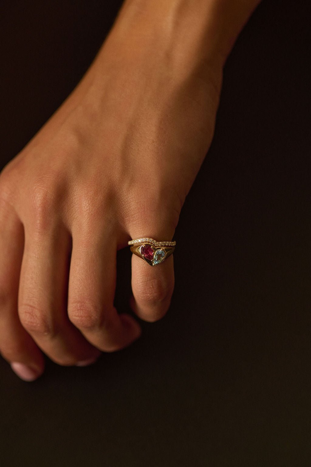 The Other Half Birthstone Signet Ring - Eliise Maar Jewellery