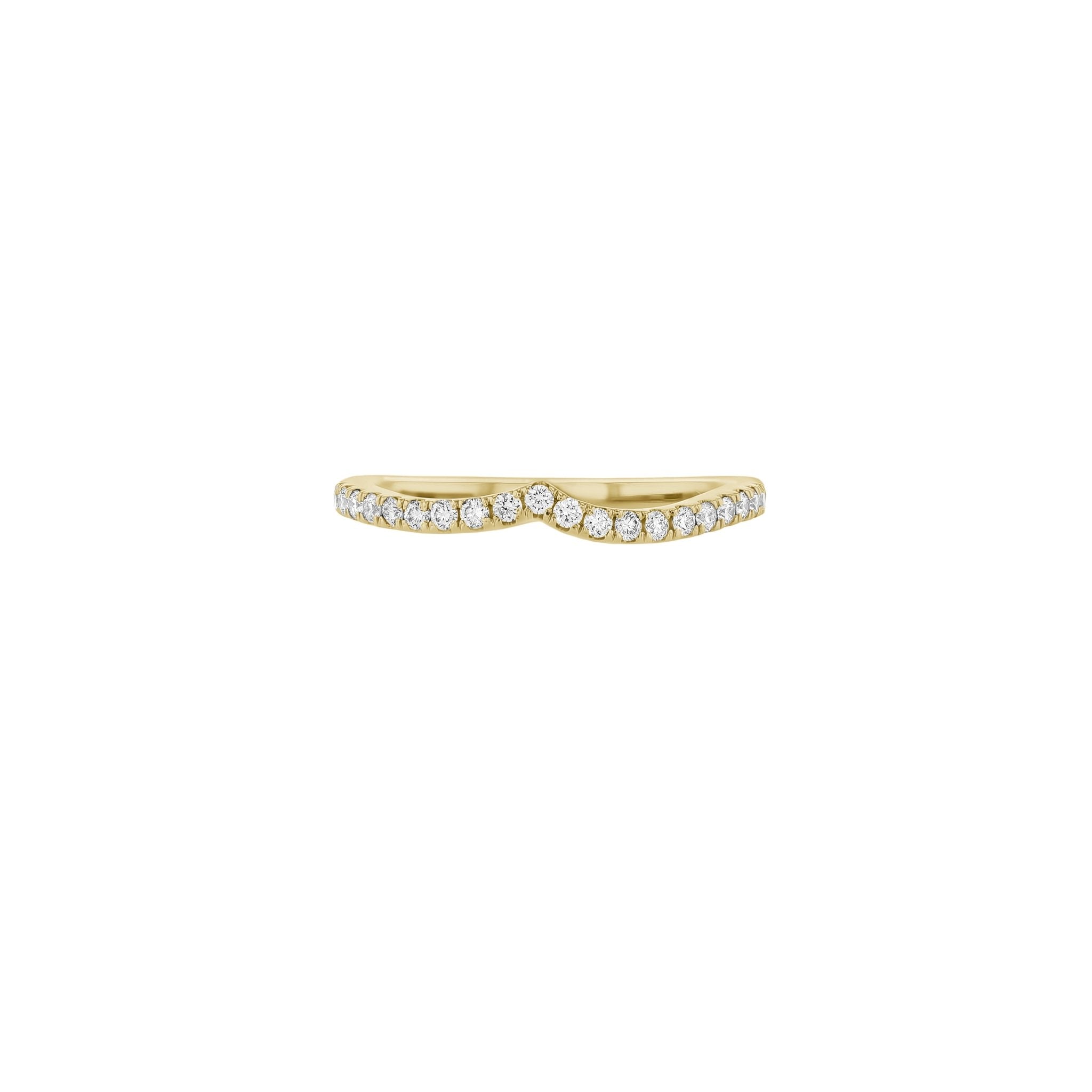 The Other Half Curved Diamond Band - Eliise Maar Jewellery