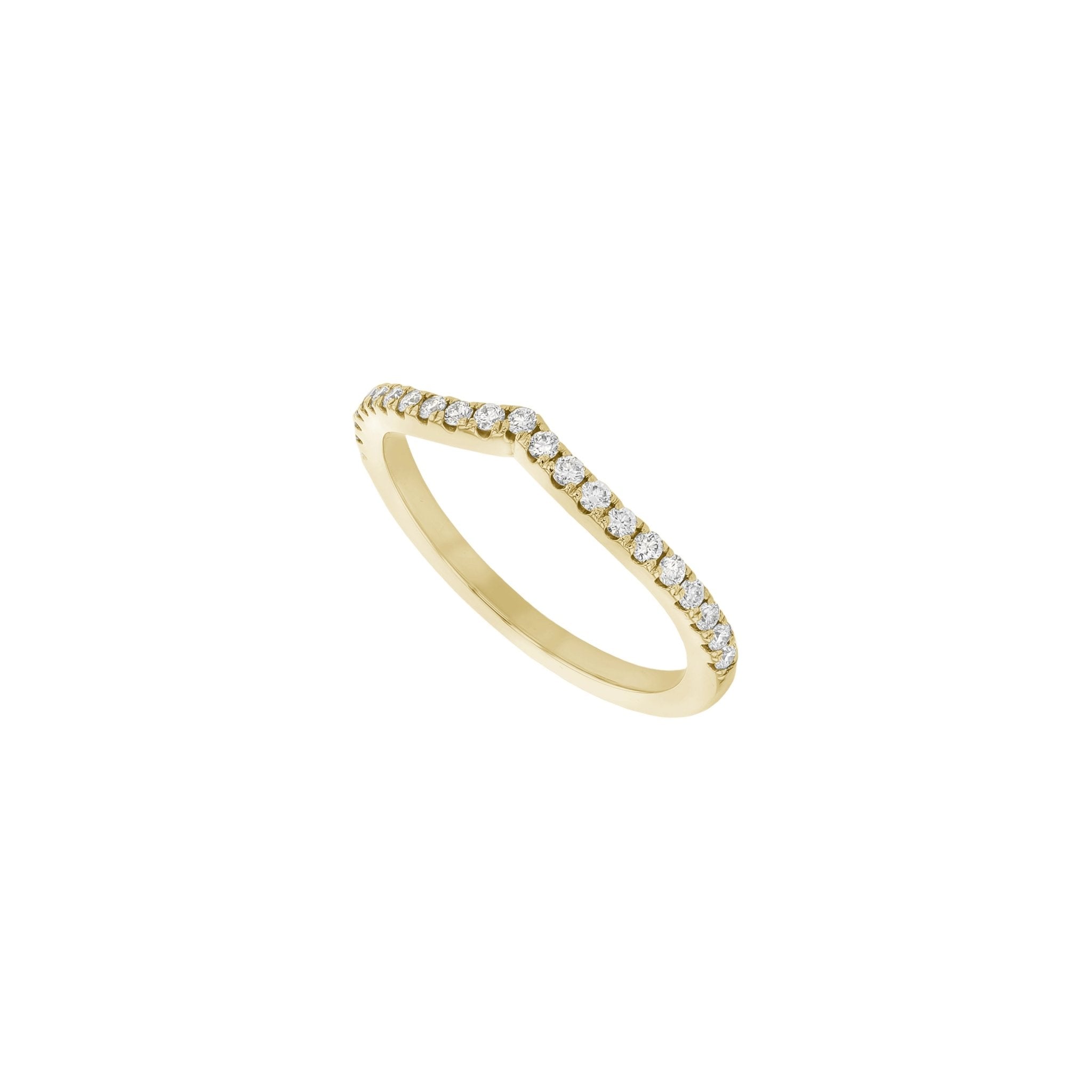 The Other Half Curved Diamond Band - Eliise Maar Jewellery