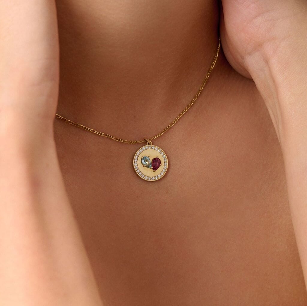 The Other Half Diamond Halo Medallion - Eliise Maar Jewellery