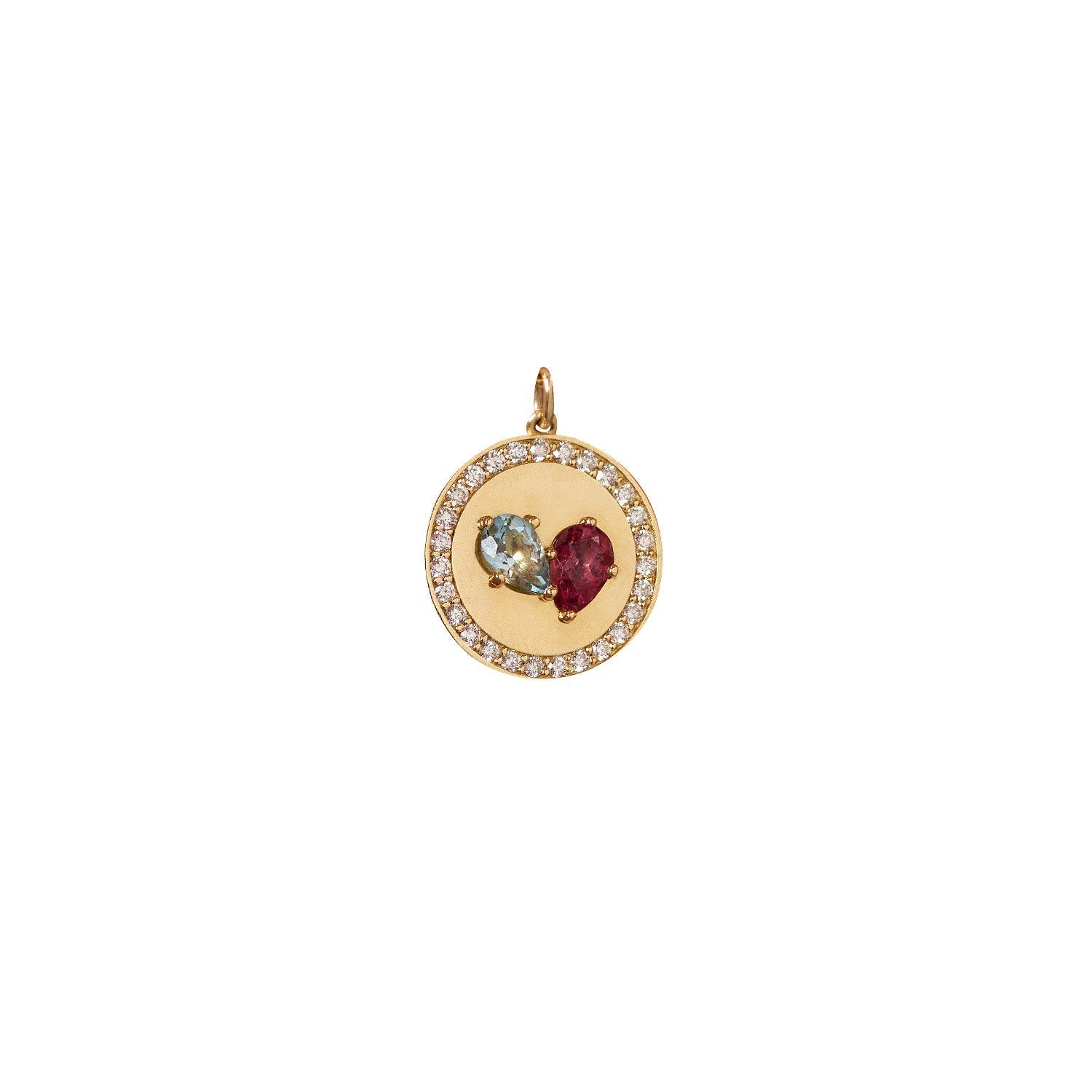 The Other Signet Birthstone Medallion With Diamonds - Eliise Maar Jewellery