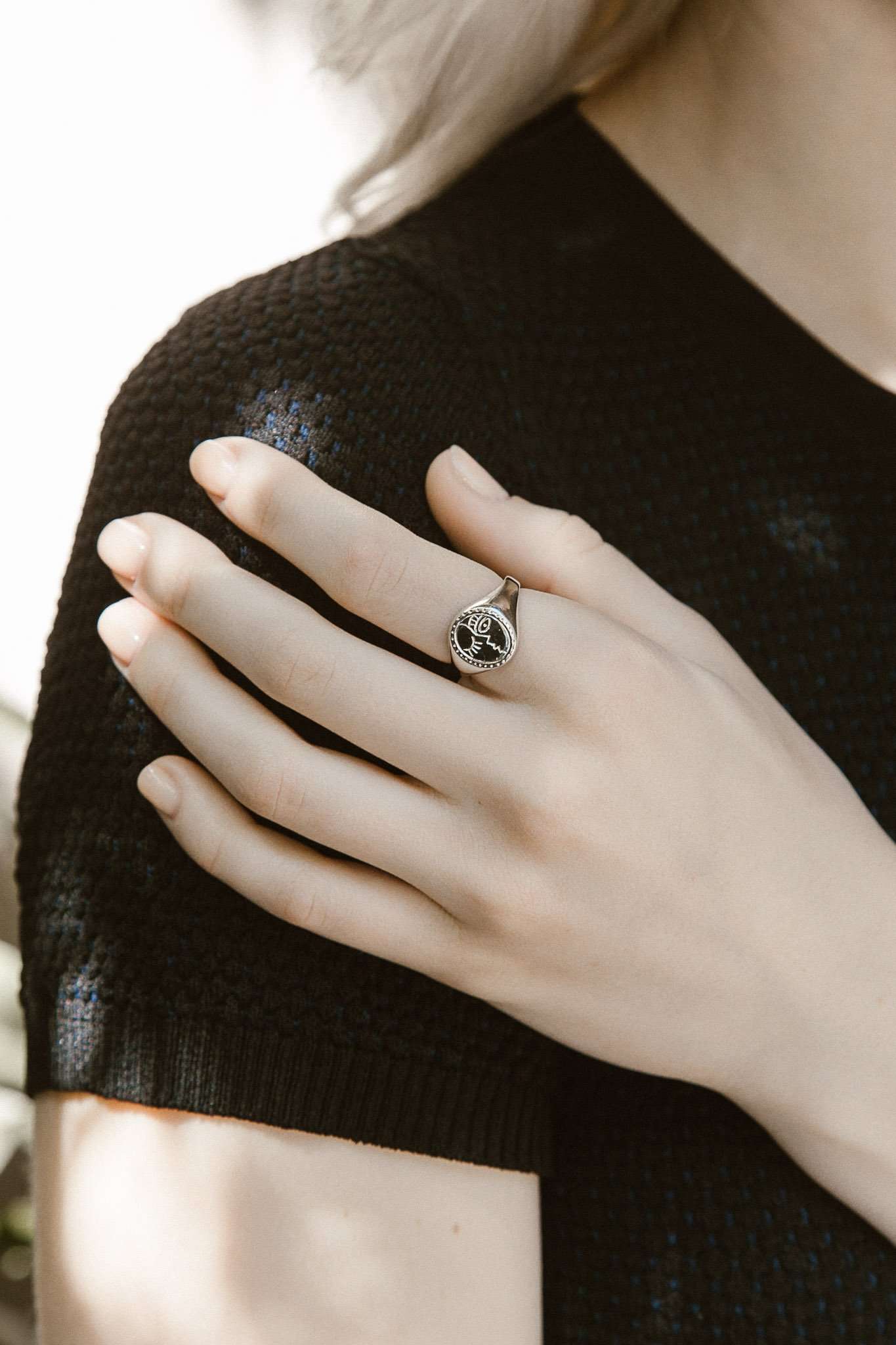 The Storytellers Signet Ring Gold - Eliise Maar Jewellery