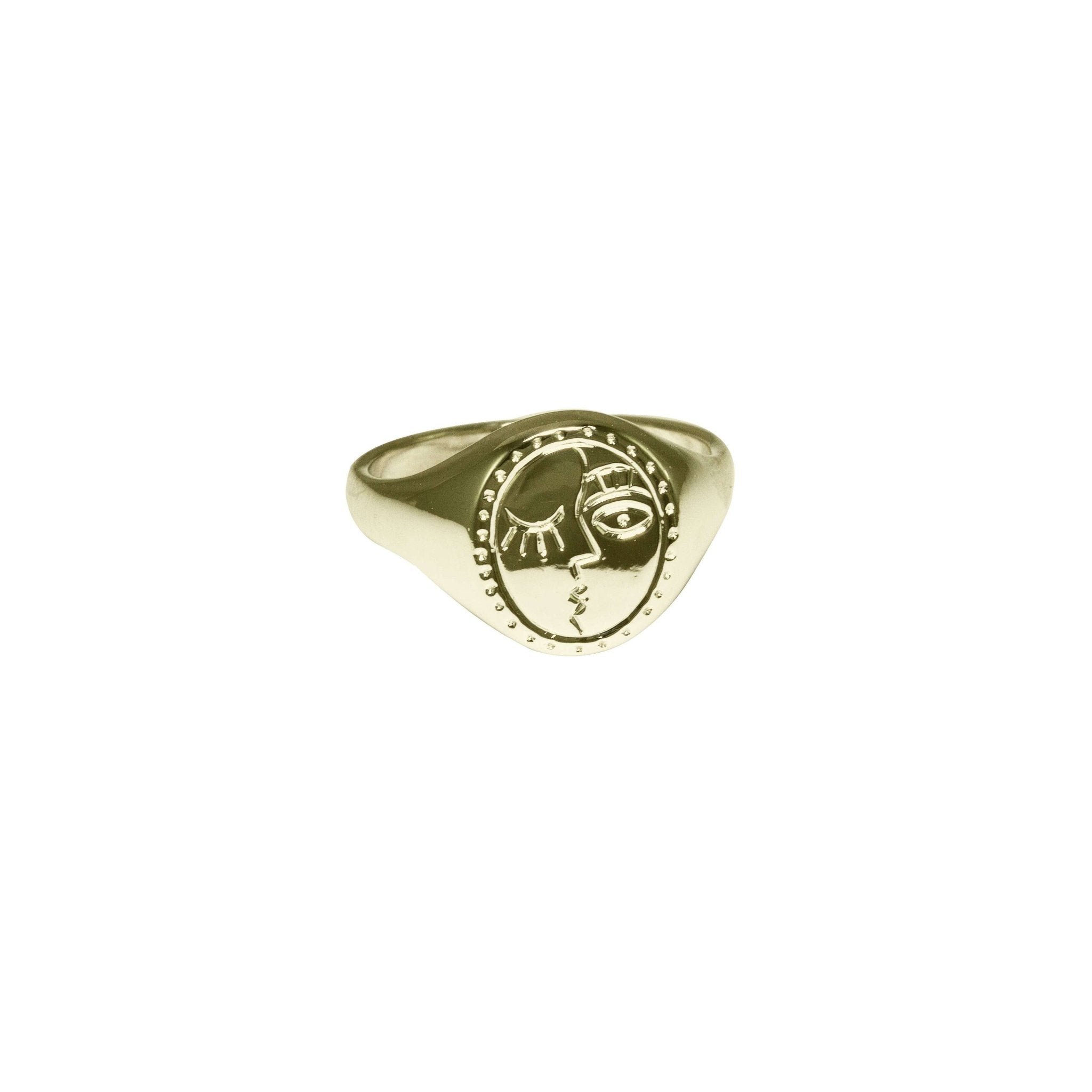 The Storytellers Signet Ring Gold - Eliise Maar Jewellery