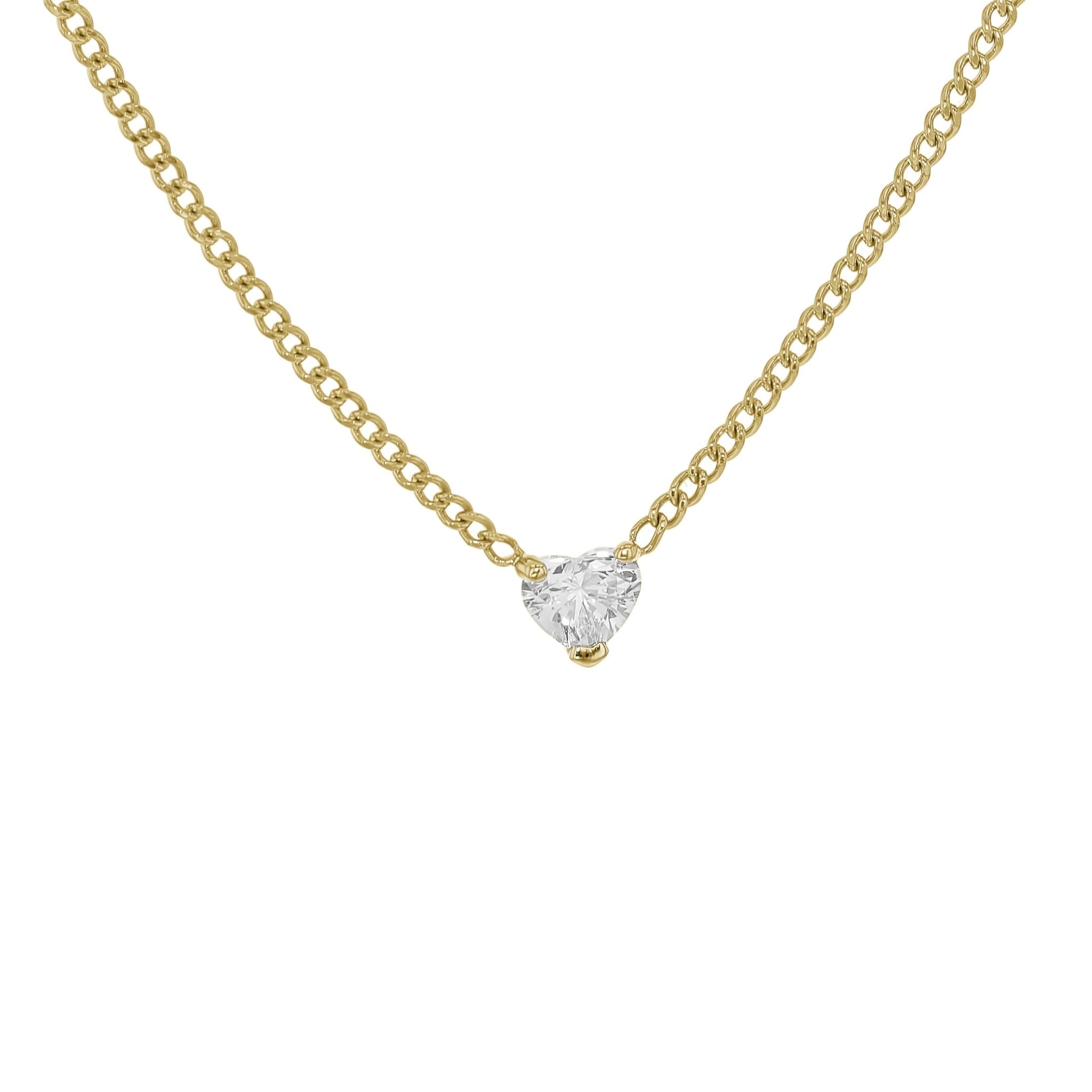 White Diamond Heart Necklace - Limited Edition - Eliise Maar Jewellery