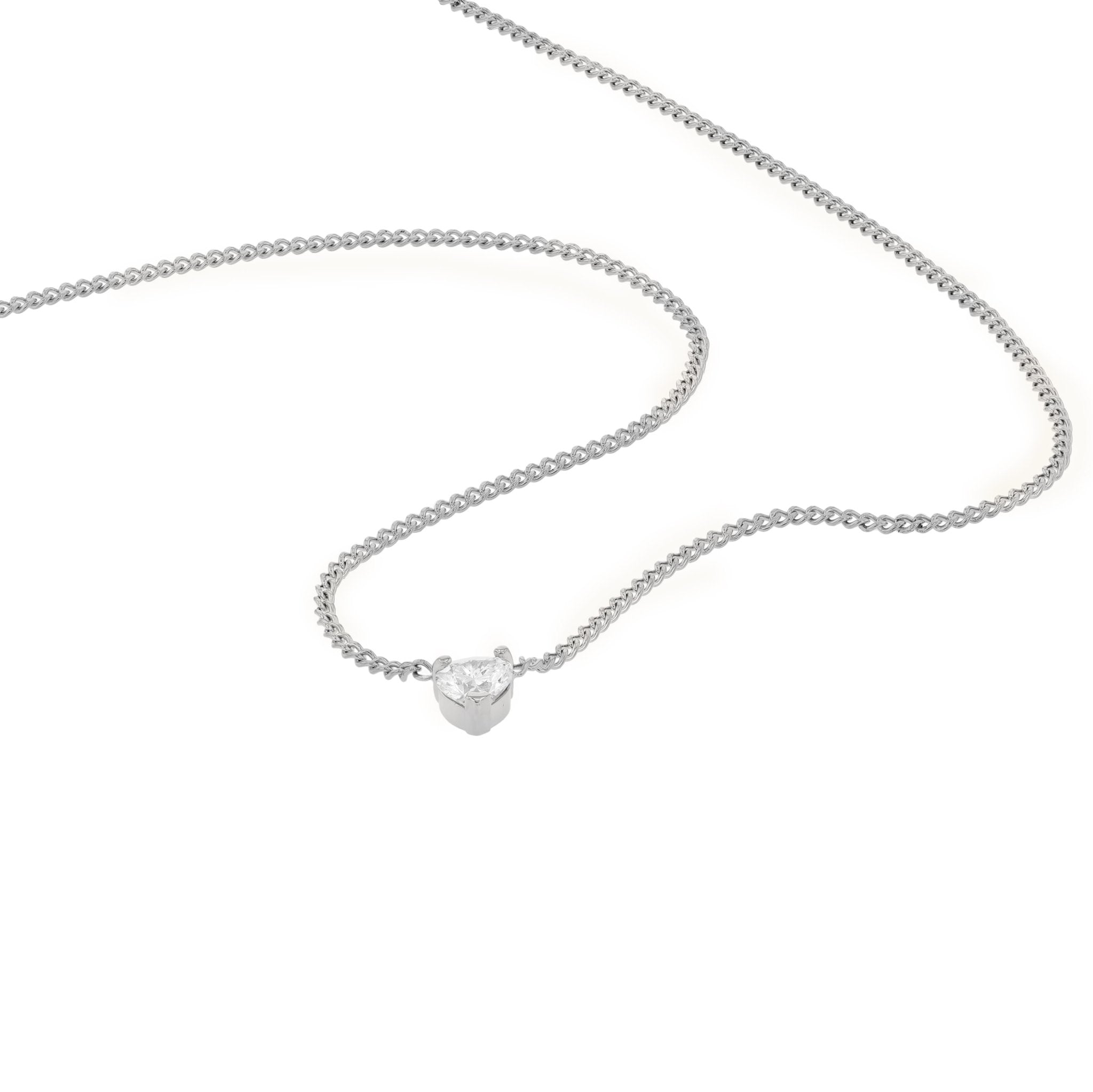 White Diamond Heart Necklace - Limited Edition - Eliise Maar Jewellery