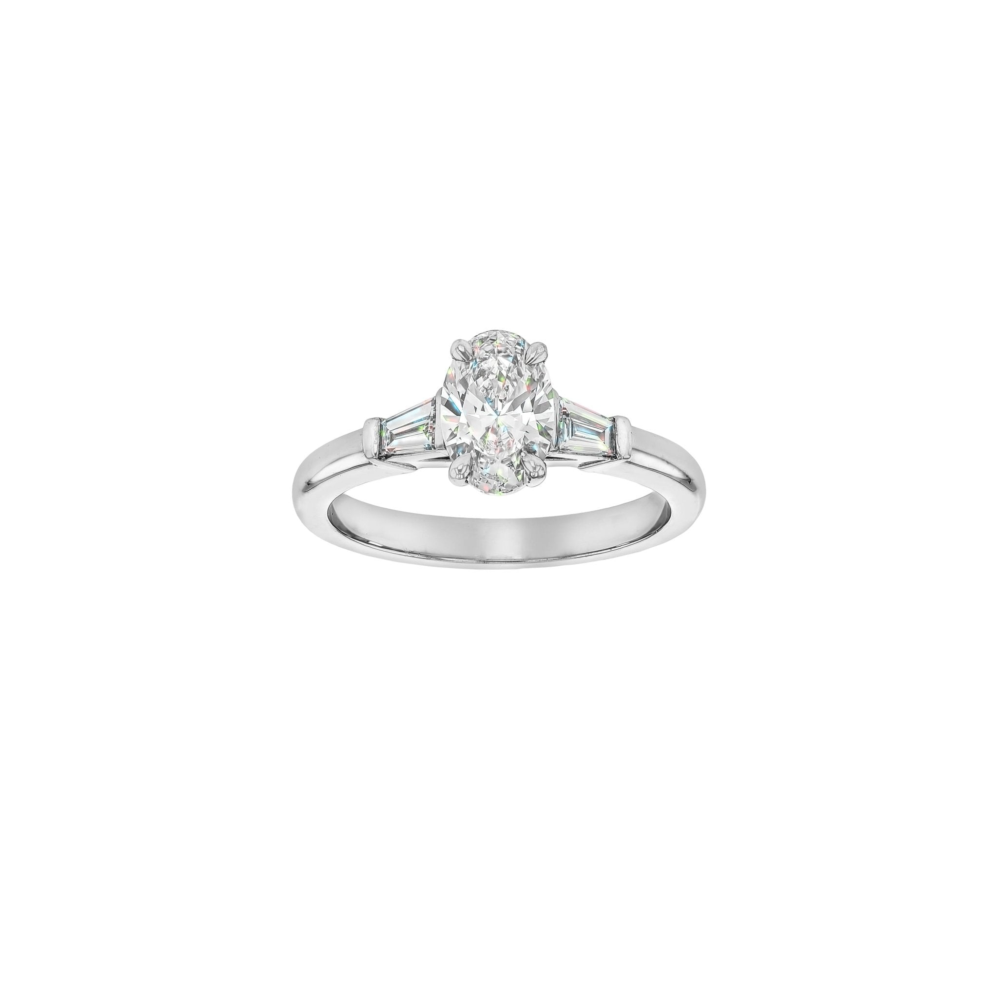 Willow Diamond Ring - Size 17 - 18K White Gold - 0.90ct Lab Grown Diamond - Eliise Maar Jewellery