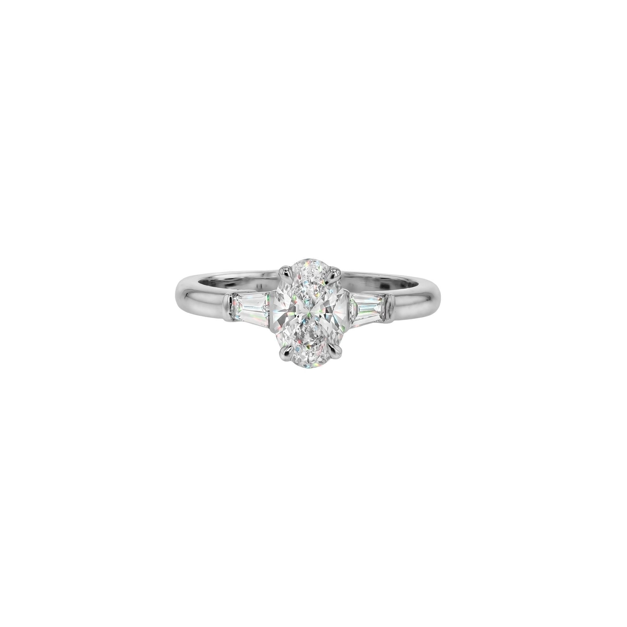 Willow Diamond Ring - Size 17 - 18K White Gold - 0.90ct Lab Grown Diamond - Eliise Maar Jewellery