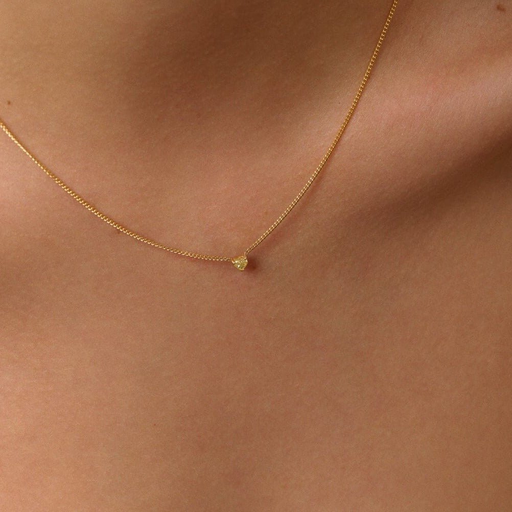 Yellow Diamond Heart Necklace - Limited Edition - Eliise Maar Jewellery