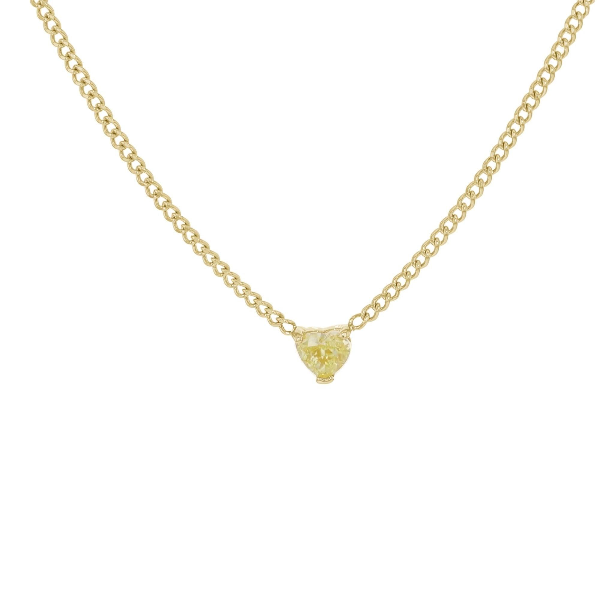 Yellow Diamond Heart Necklace - Limited Edition - Eliise Maar Jewellery