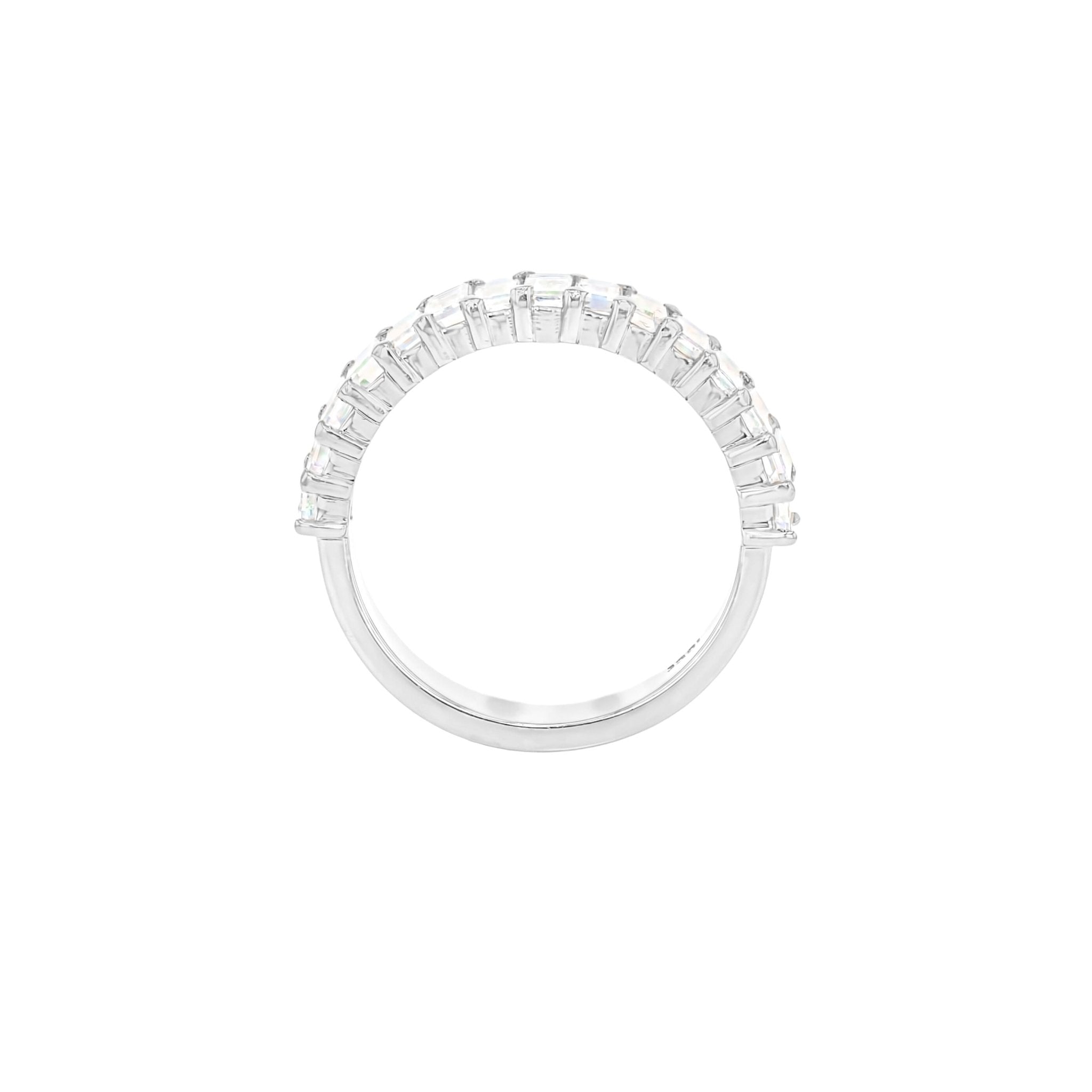 Bamboo Luxe Baguette Diamond Band - Eliise Maar Jewellery