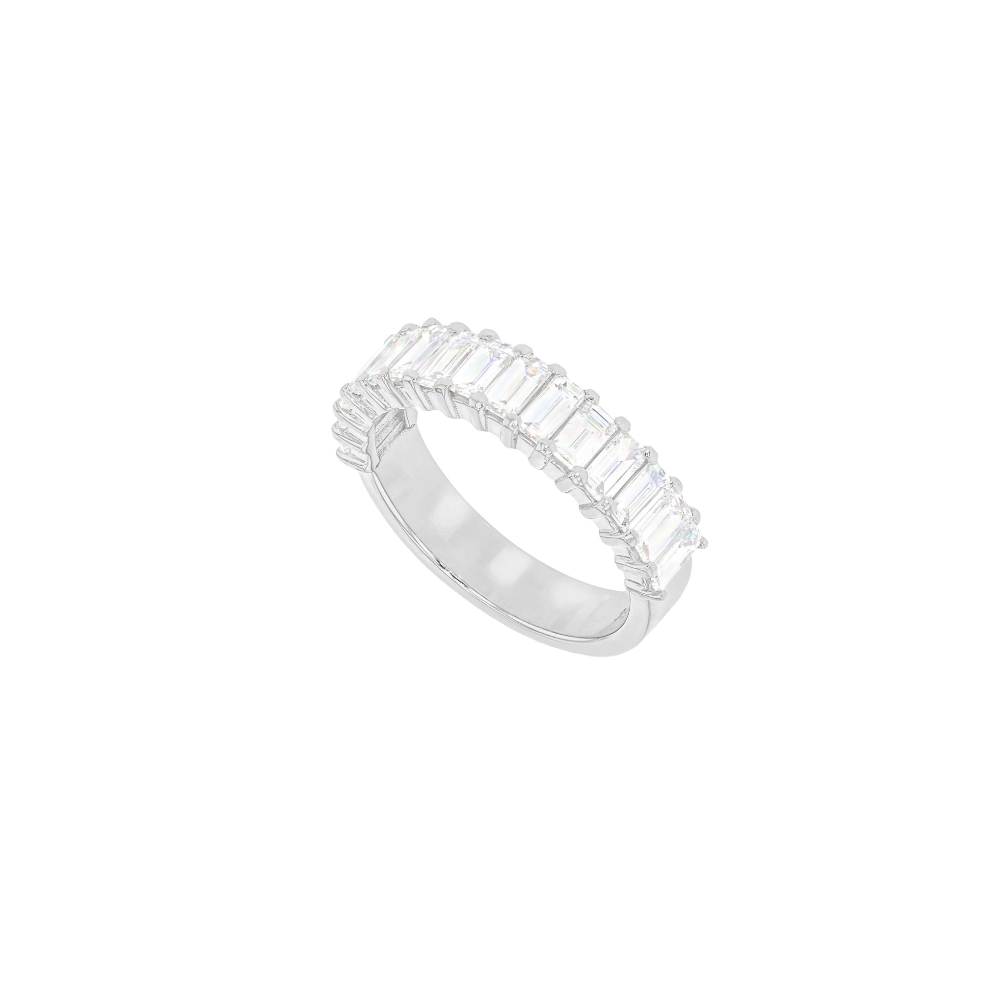 Bamboo Luxe Baguette Diamond Band - Eliise Maar Jewellery