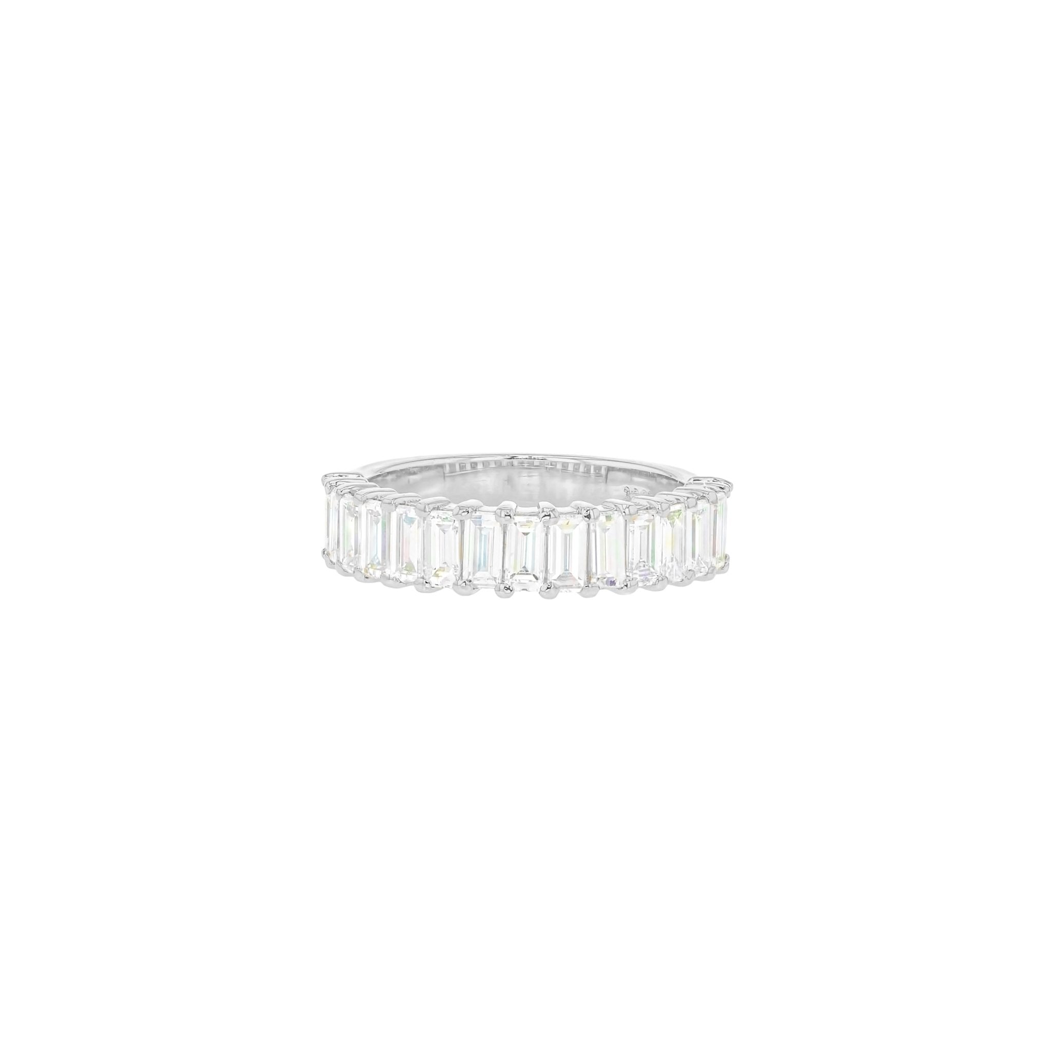 Bamboo Luxe Baguette Diamond Band - Eliise Maar Jewellery