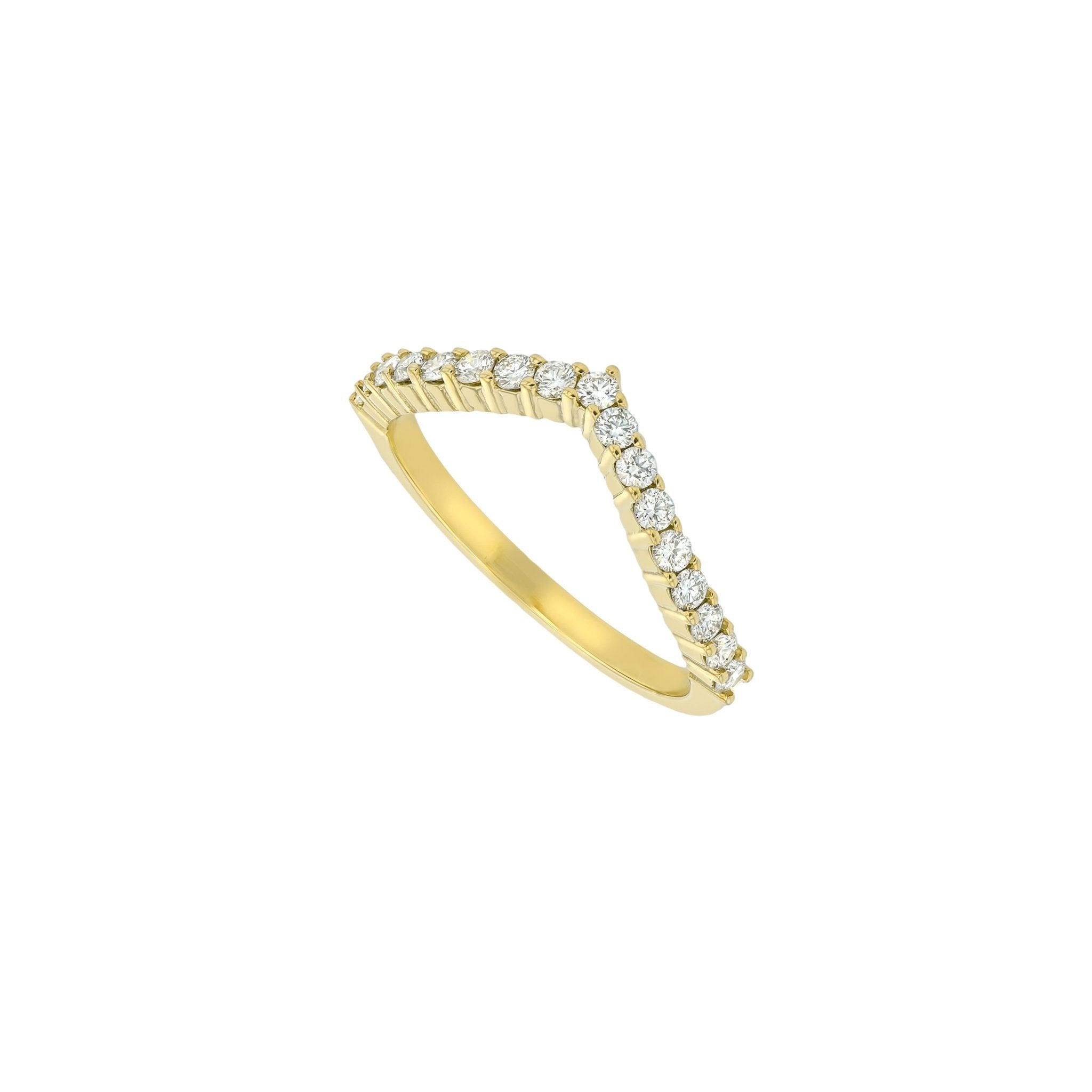 Celine Diamond Band - 9K Yellow Gold - Eliise Maar Jewellery