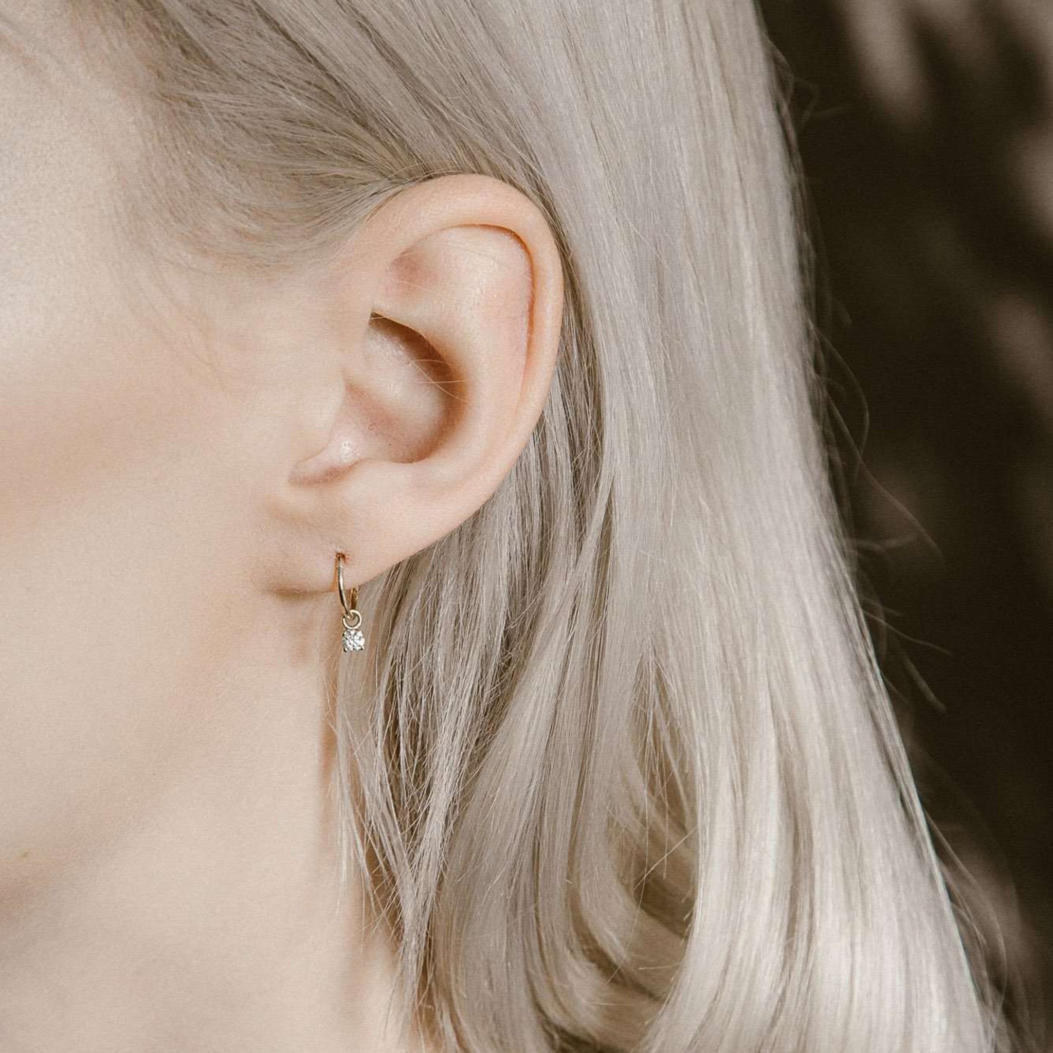 Diamond Sleeper Earrings - Eliise Maar Jewellery