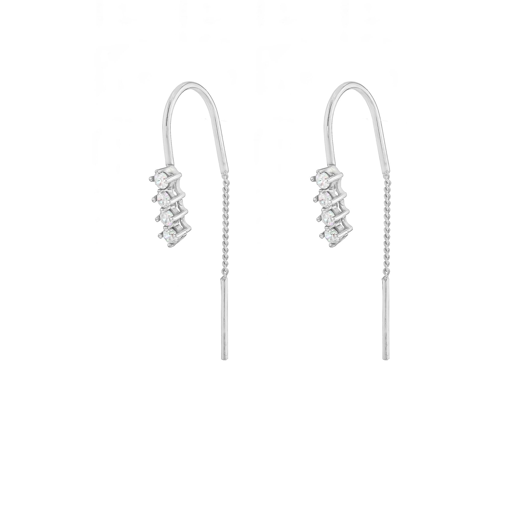 Ella Chain Diamond Earrings - Eliise Maar Jewellery