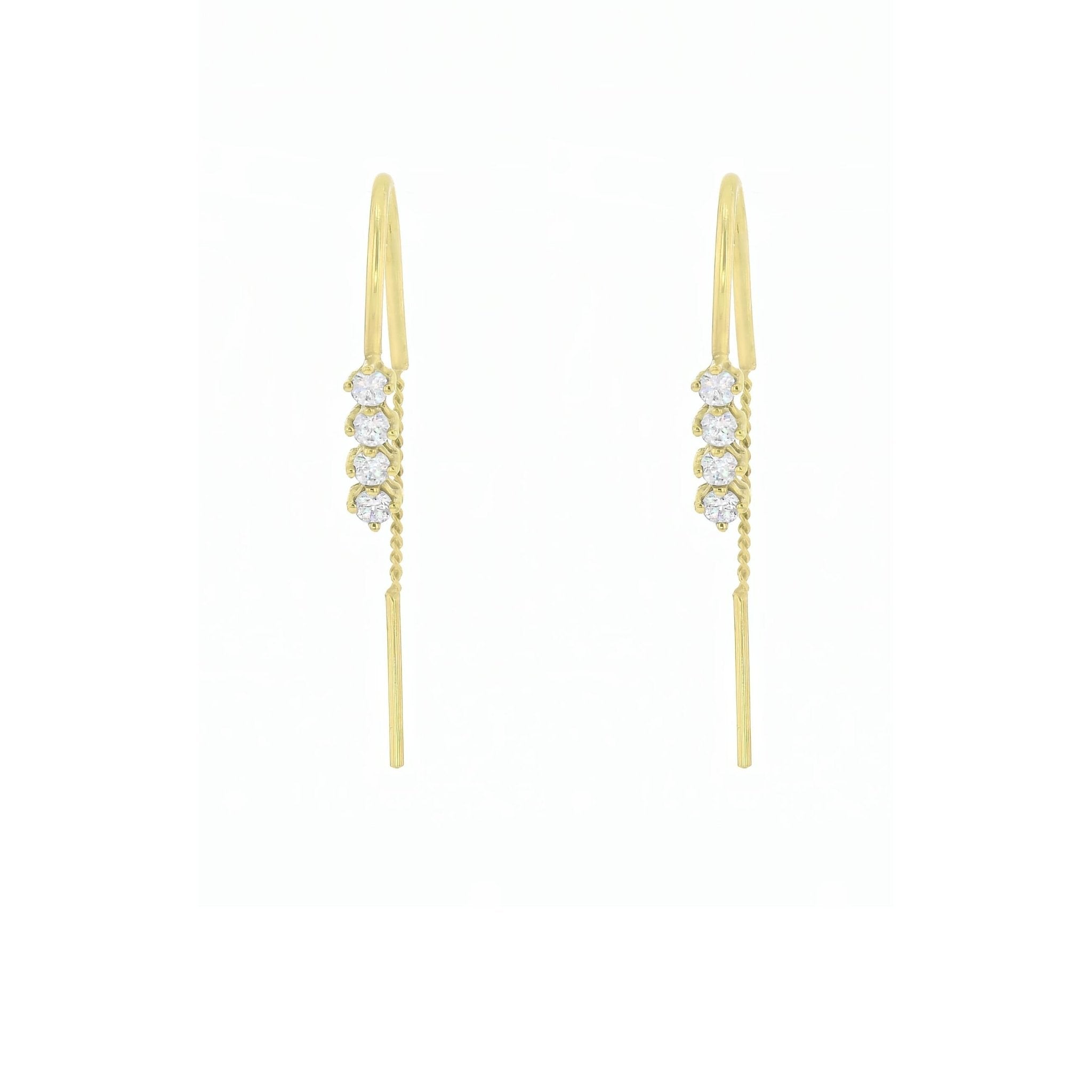 Ella Chain Diamond Earrings - Eliise Maar Jewellery