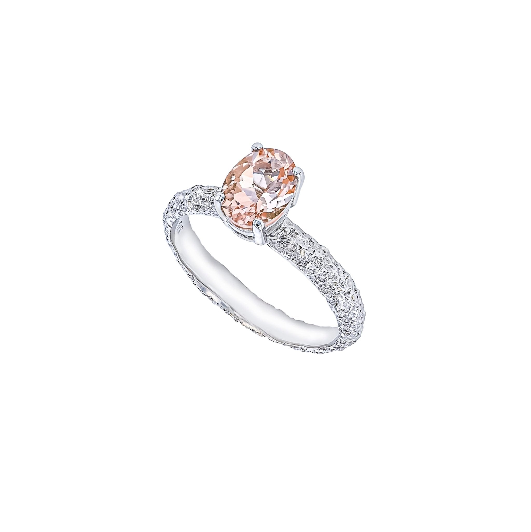 Fine Frost Morganite White Gold - Eliise Maar Jewellery