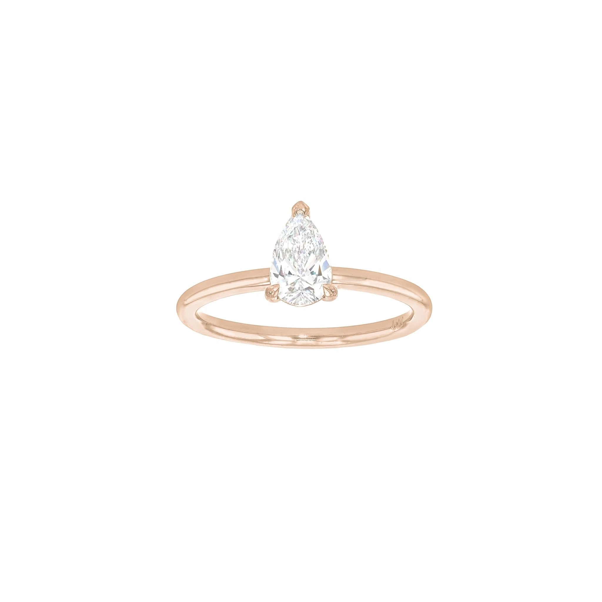 Grace Diamond Solitaire Pear 0.50ct - Eliise Maar Jewellery