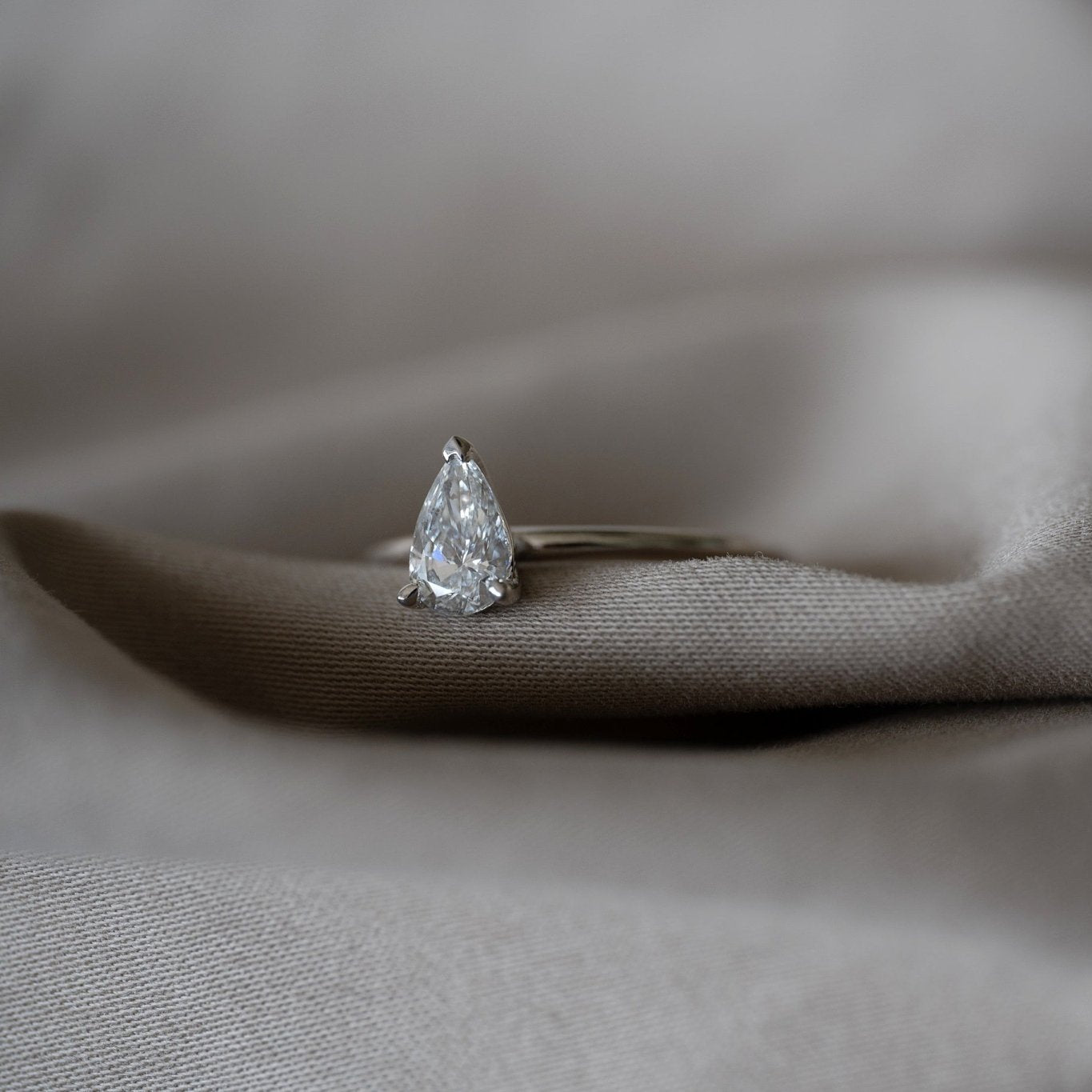 Grace Diamond Solitaire Pear 0.50ct - Eliise Maar Jewellery