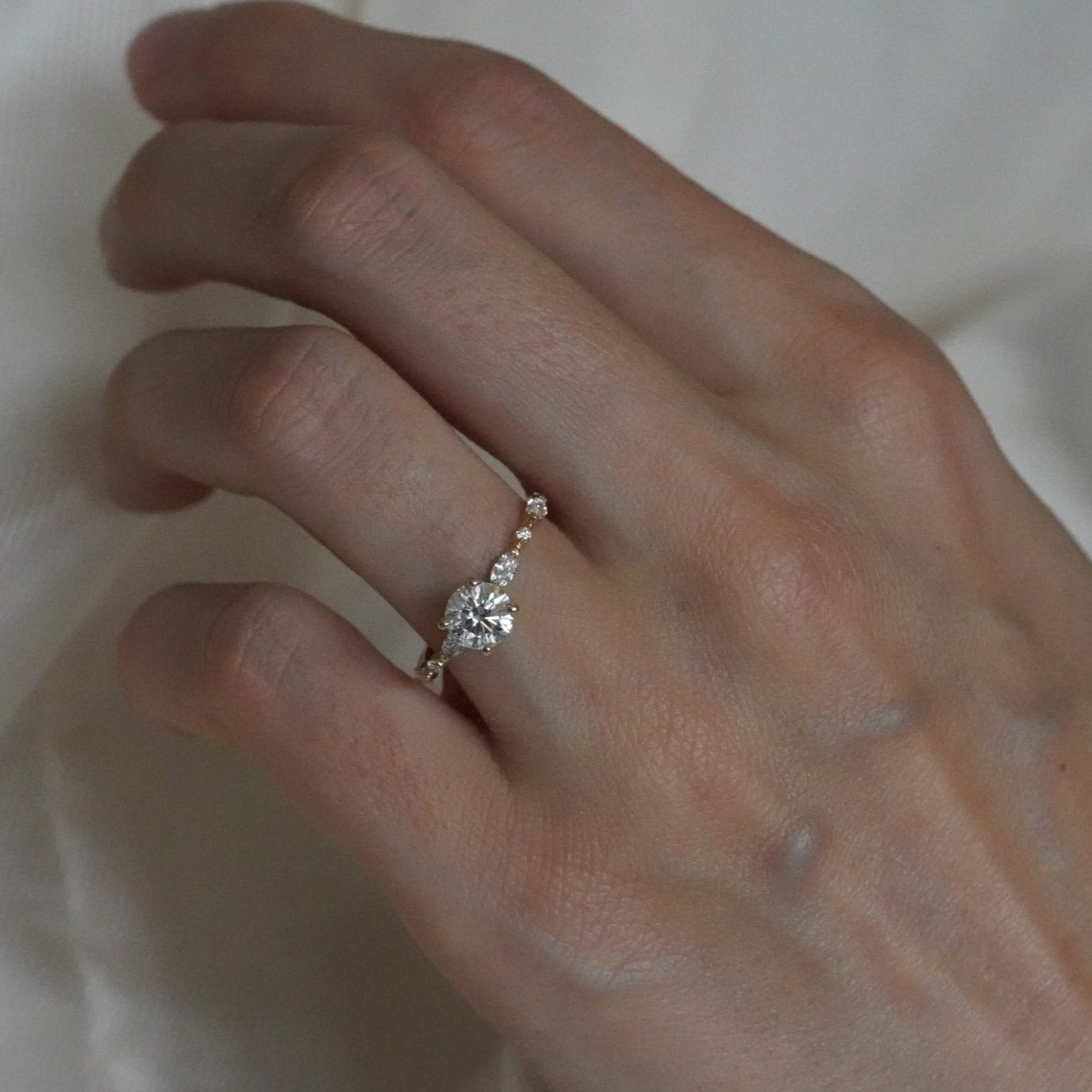 Kelly Round Moissanite Ring - Eliise Maar Jewellery