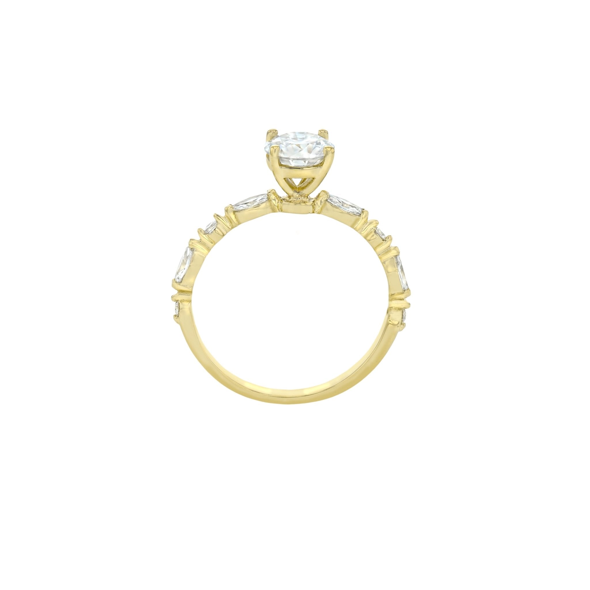 Kelly Round Moissanite Ring - Eliise Maar Jewellery